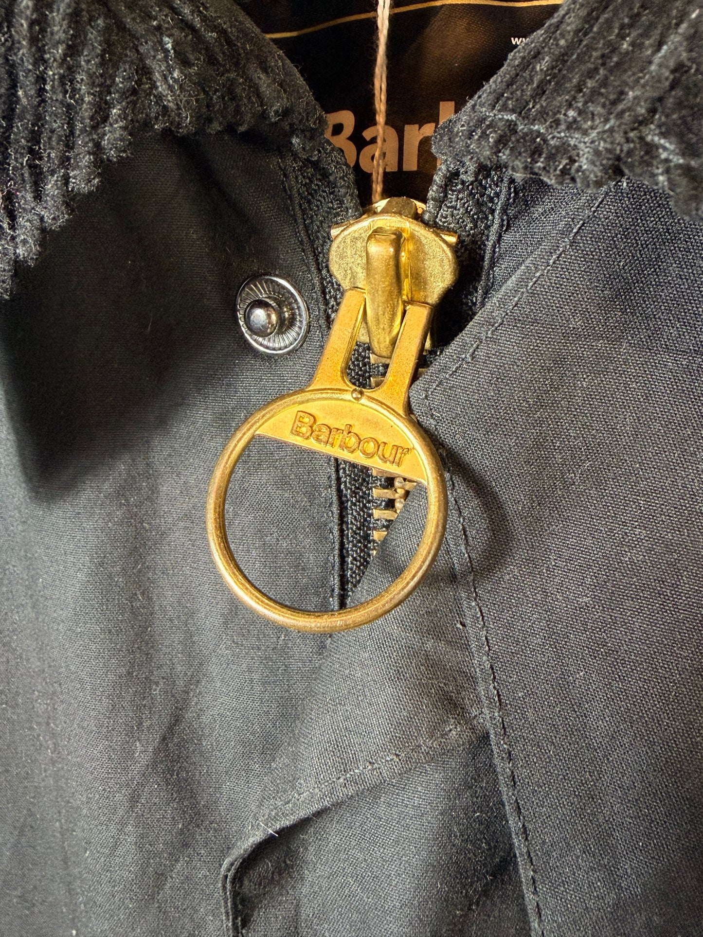 Barbour Bedale Wax Jacket Black Size S Made in England