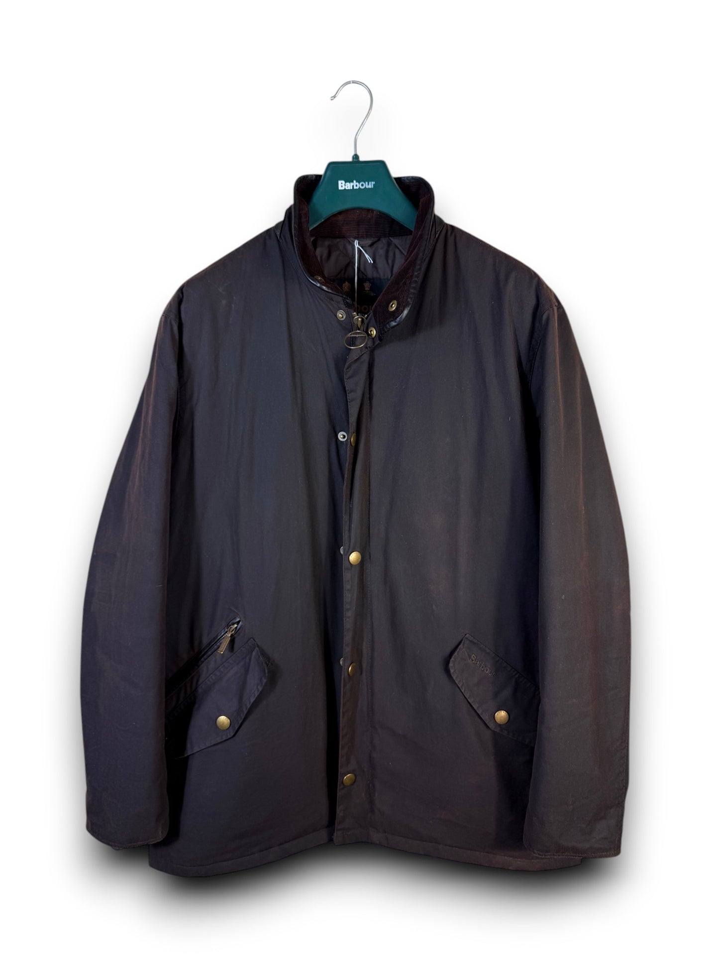 Barbour Prestbury Wax Jacket Brown XXL Quilted Lined