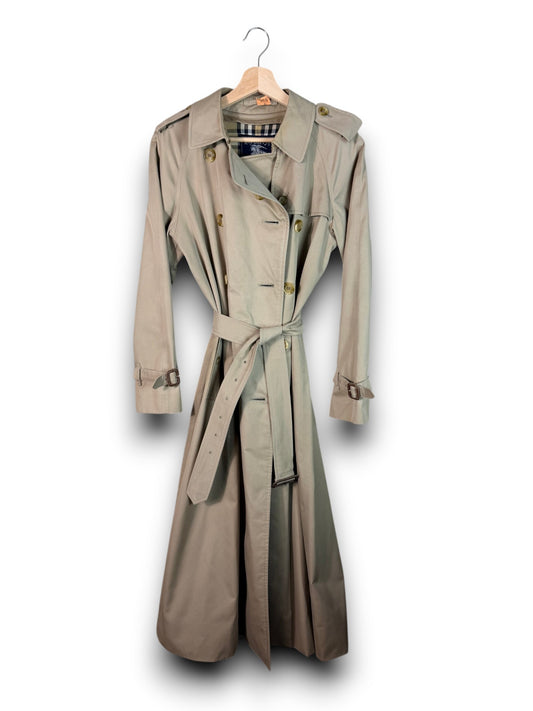 Burberrys’ Vintage Long Trench Coat – Women’s UK10 – Made in England