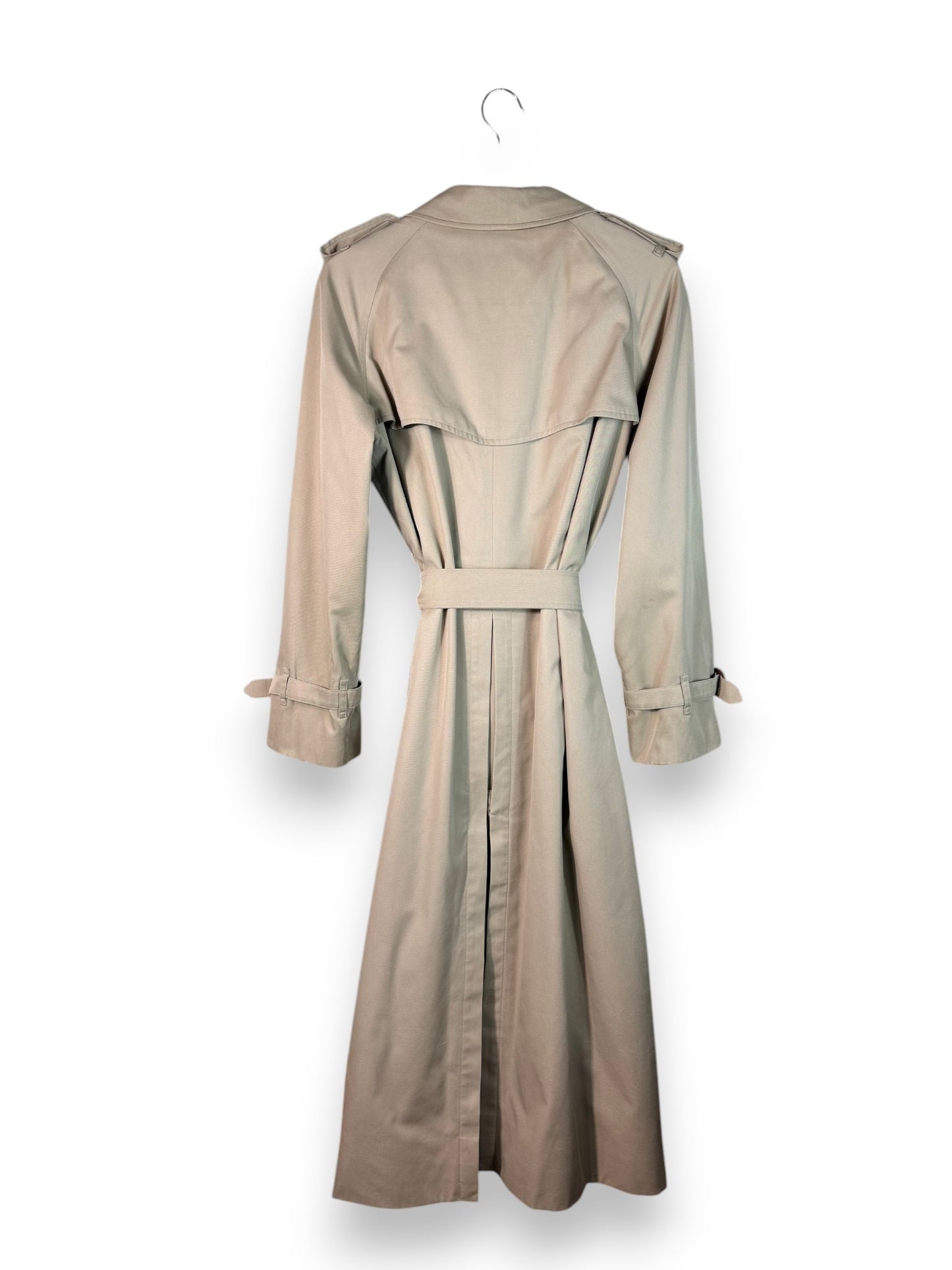 Burberrys’ Vintage Long Trench Coat – Women’s UK10 – Made in England