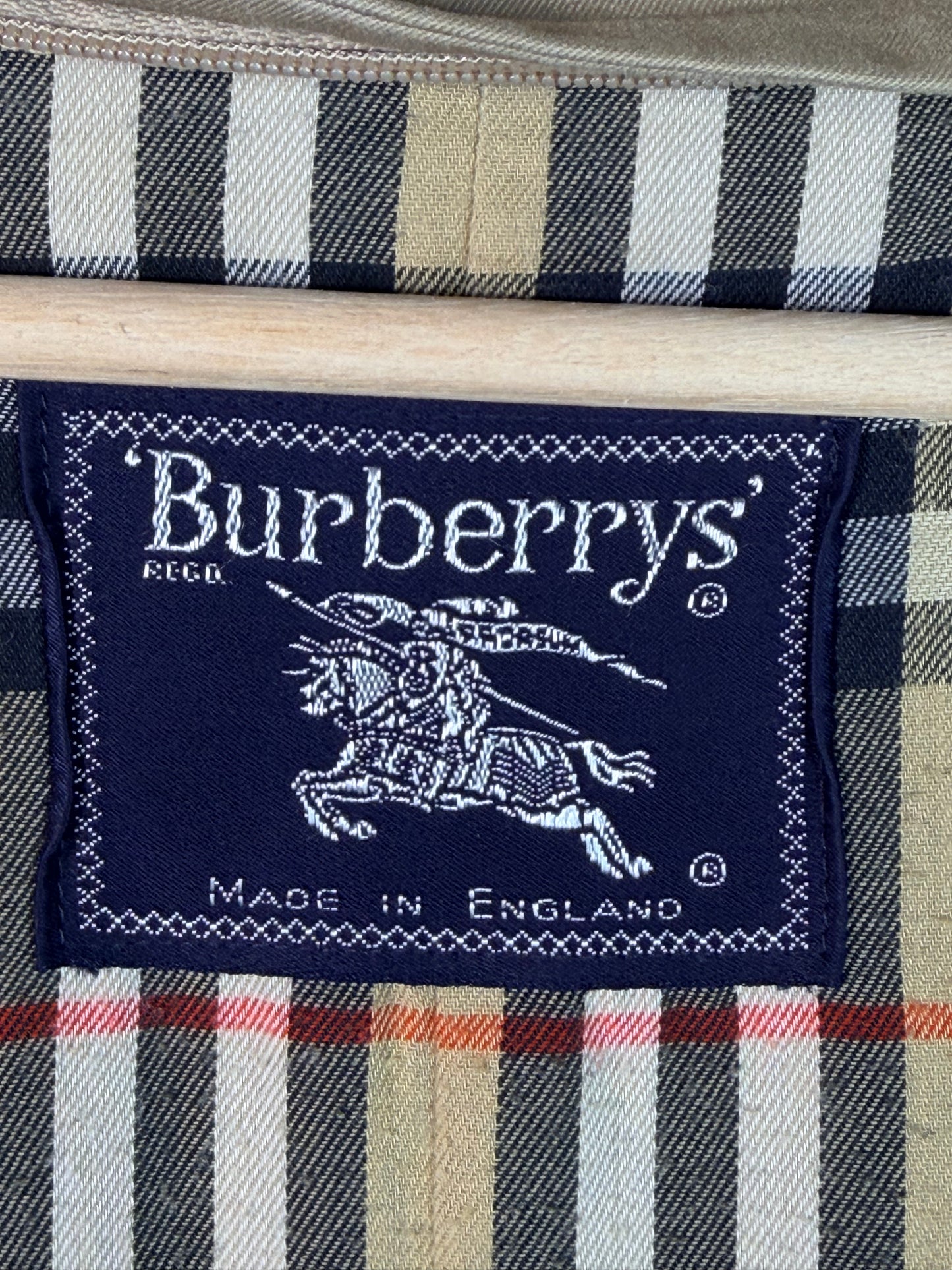 Burberrys’ Vintage Long Trench Coat – Women’s UK10 – Made in England