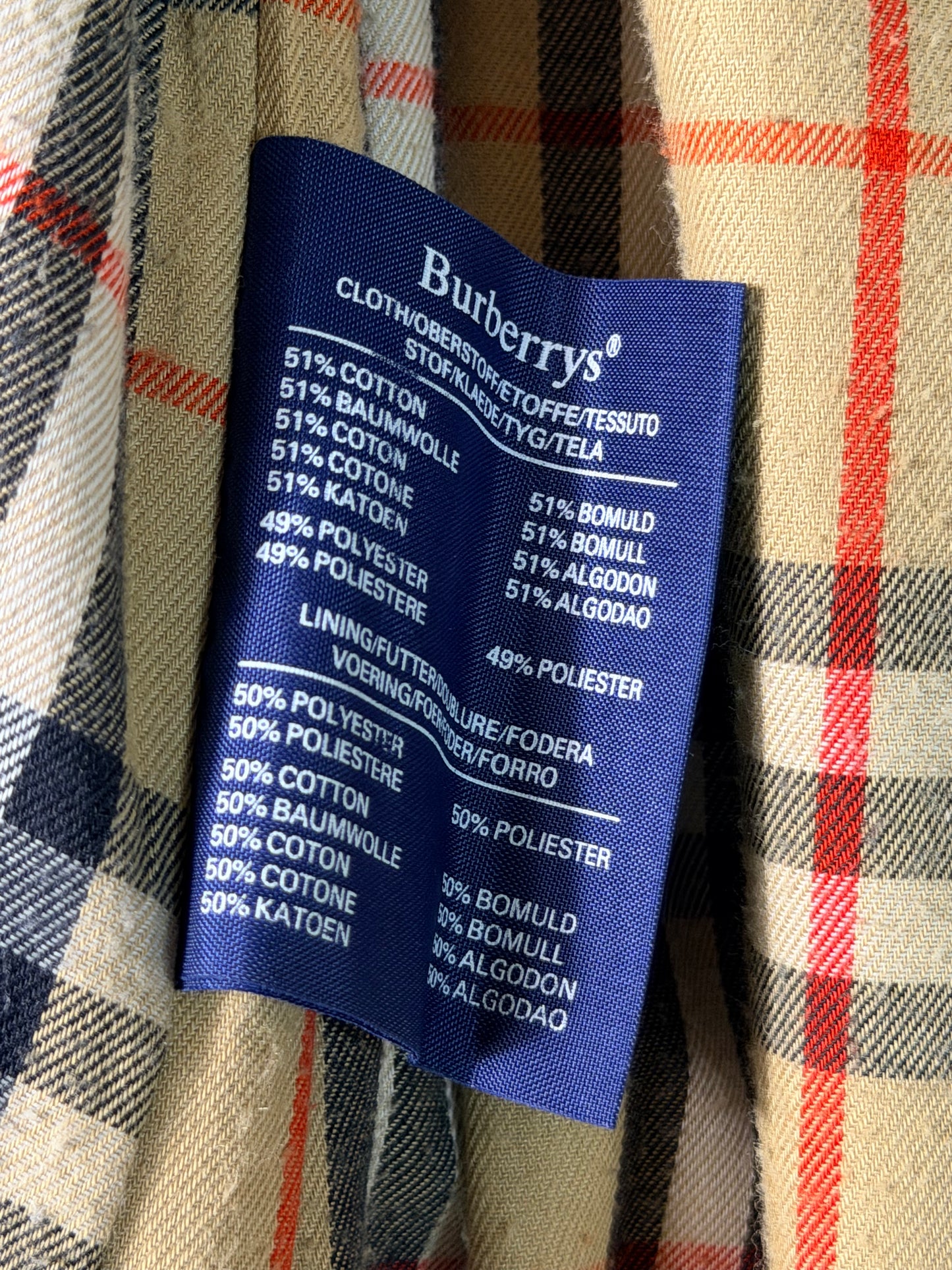 Burberrys’ Vintage Long Trench Coat – Women’s UK10 – Made in England