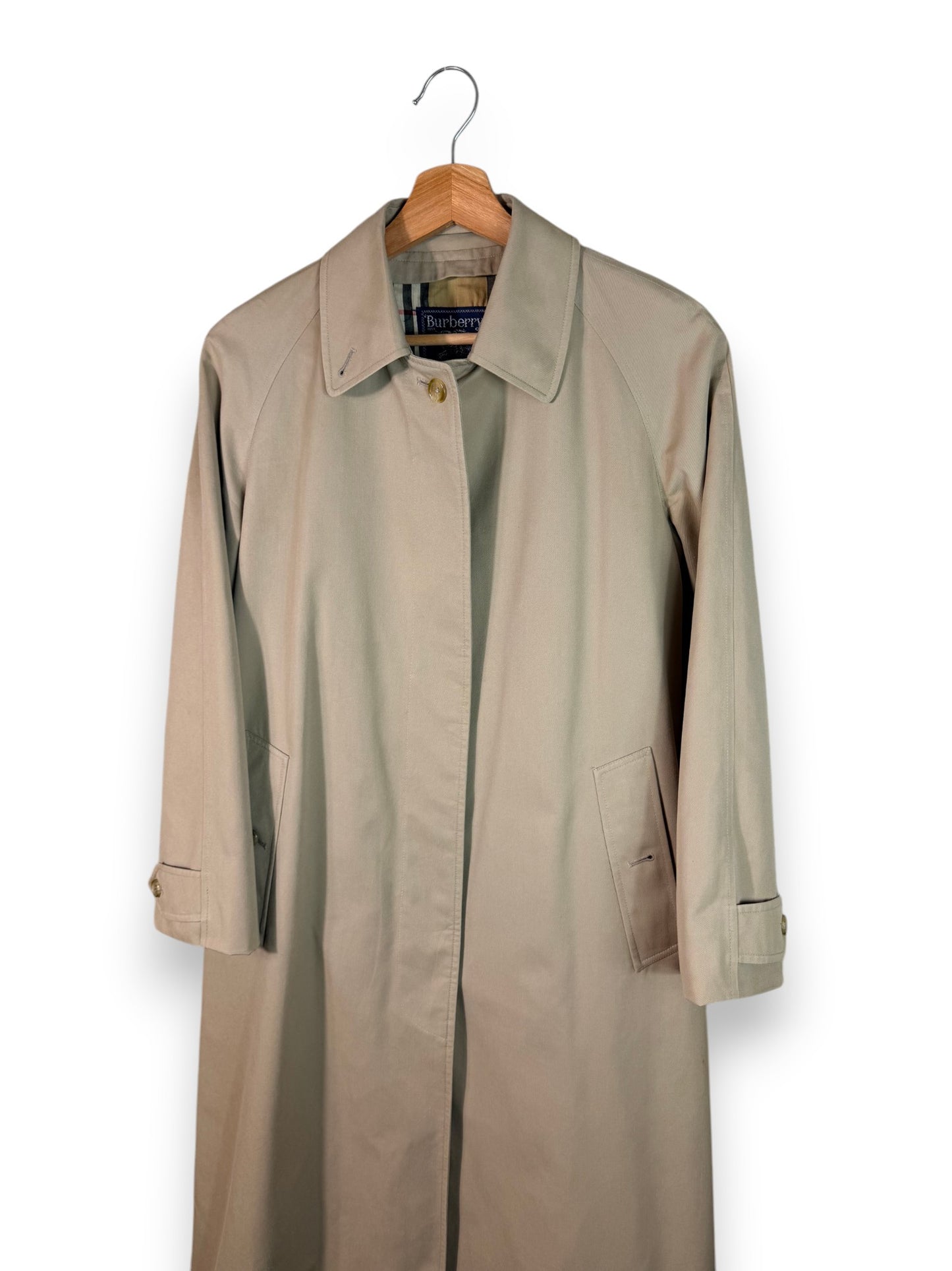 Burberrys’ Vintage Long Coat – Women’s UK8 S – Made in England