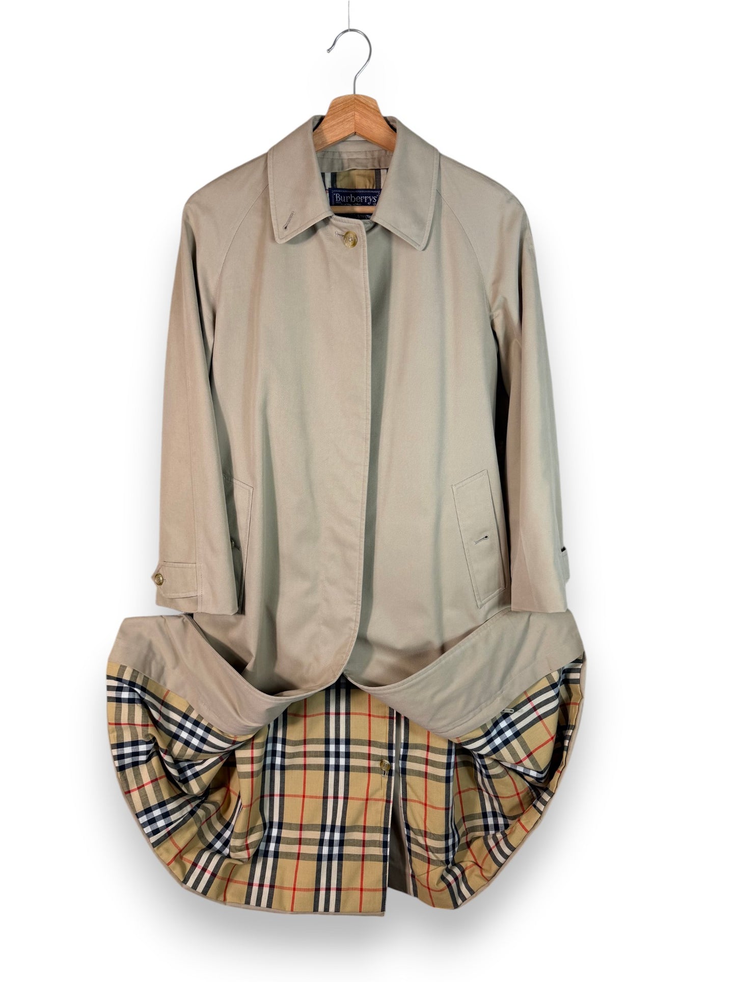 Burberrys’ Vintage Long Coat – Women’s UK8 S – Made in England