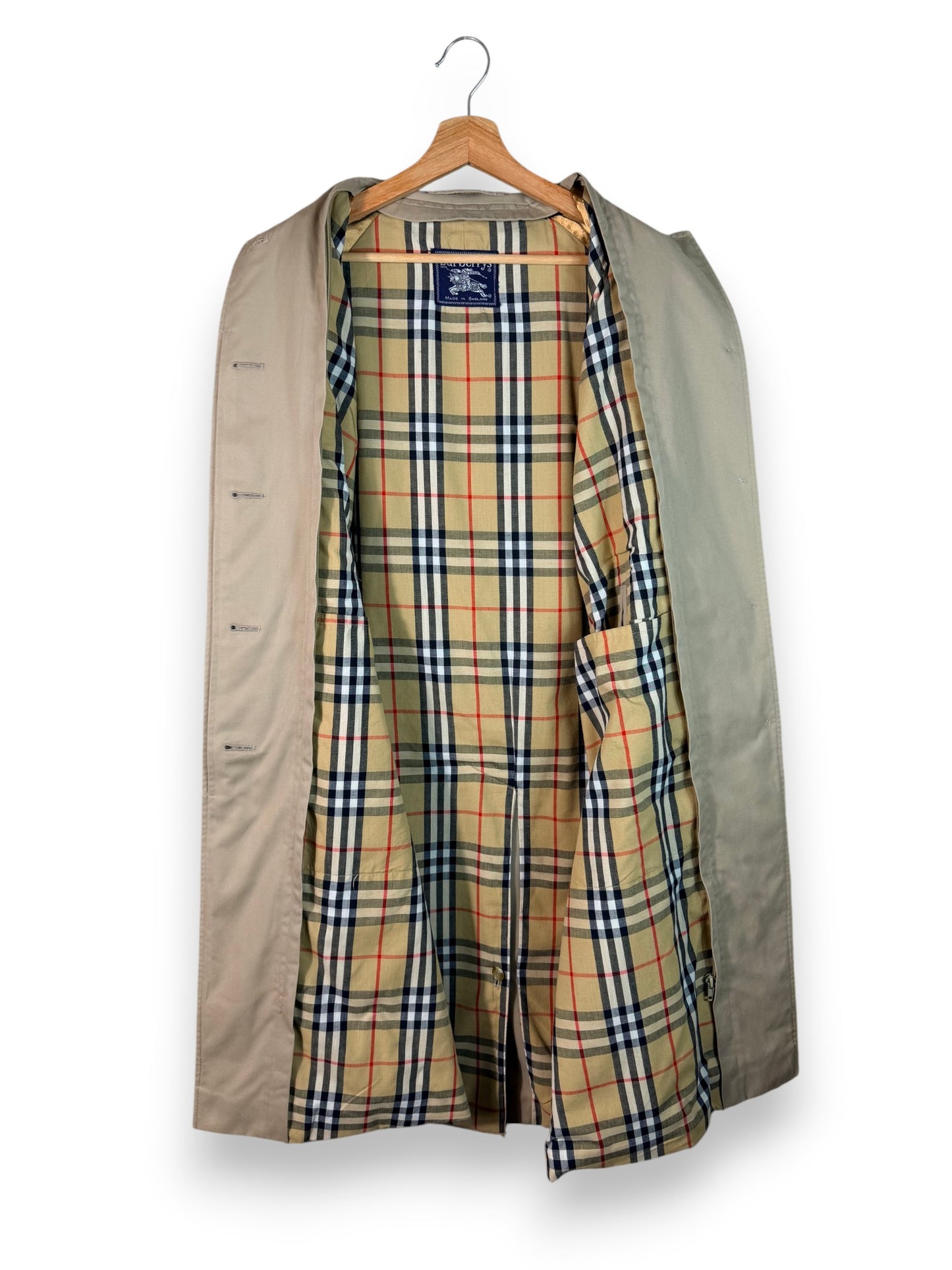 Burberrys’ Vintage Long Coat – Women’s UK8 S – Made in England