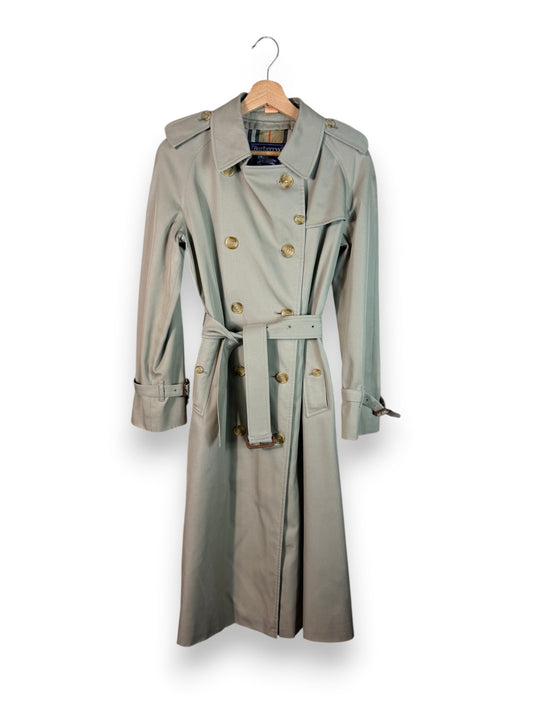 Burberrys’ Vintage Long Trench Coat – Women’s UK10 M– Made in England