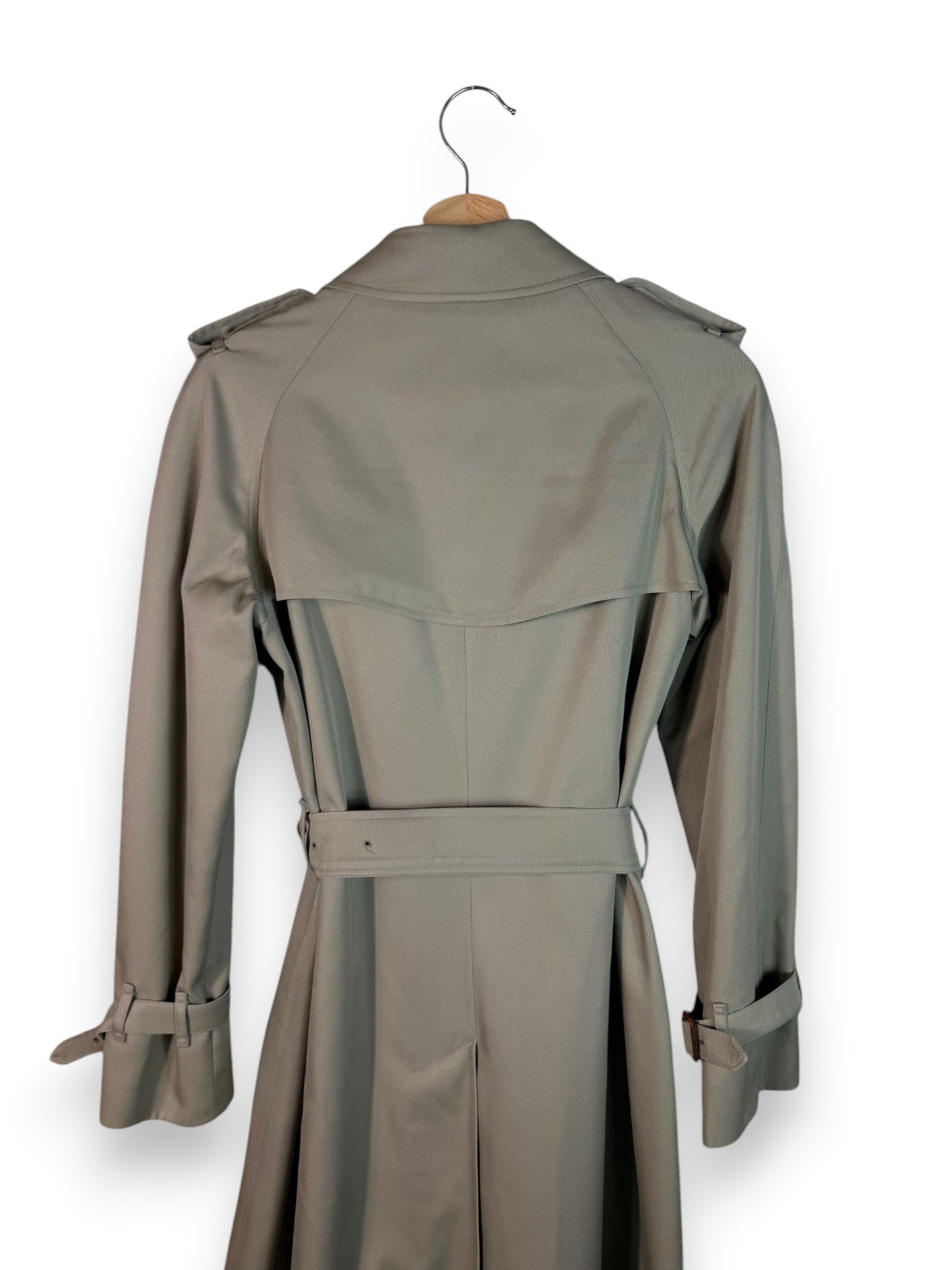 Burberrys’ Vintage Long Trench Coat – Women’s UK10 M– Made in England