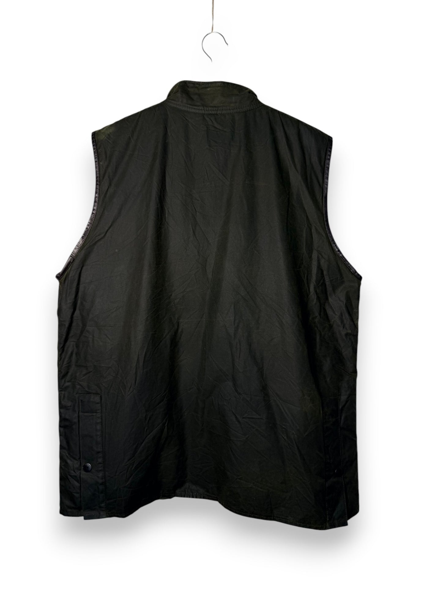 Vintage Barbour Westmorland Waxed Cotton Vest – Sage Green – XL – 1998