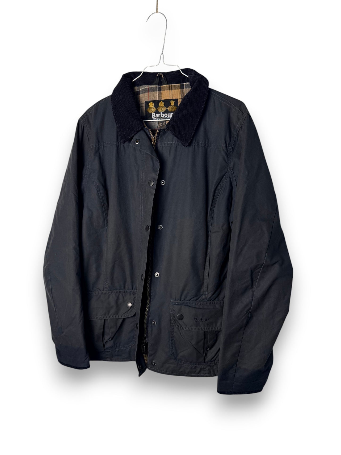 Barbour Lady Utility 2 Pocket Wax Jacket Navy – UK 16 / XL