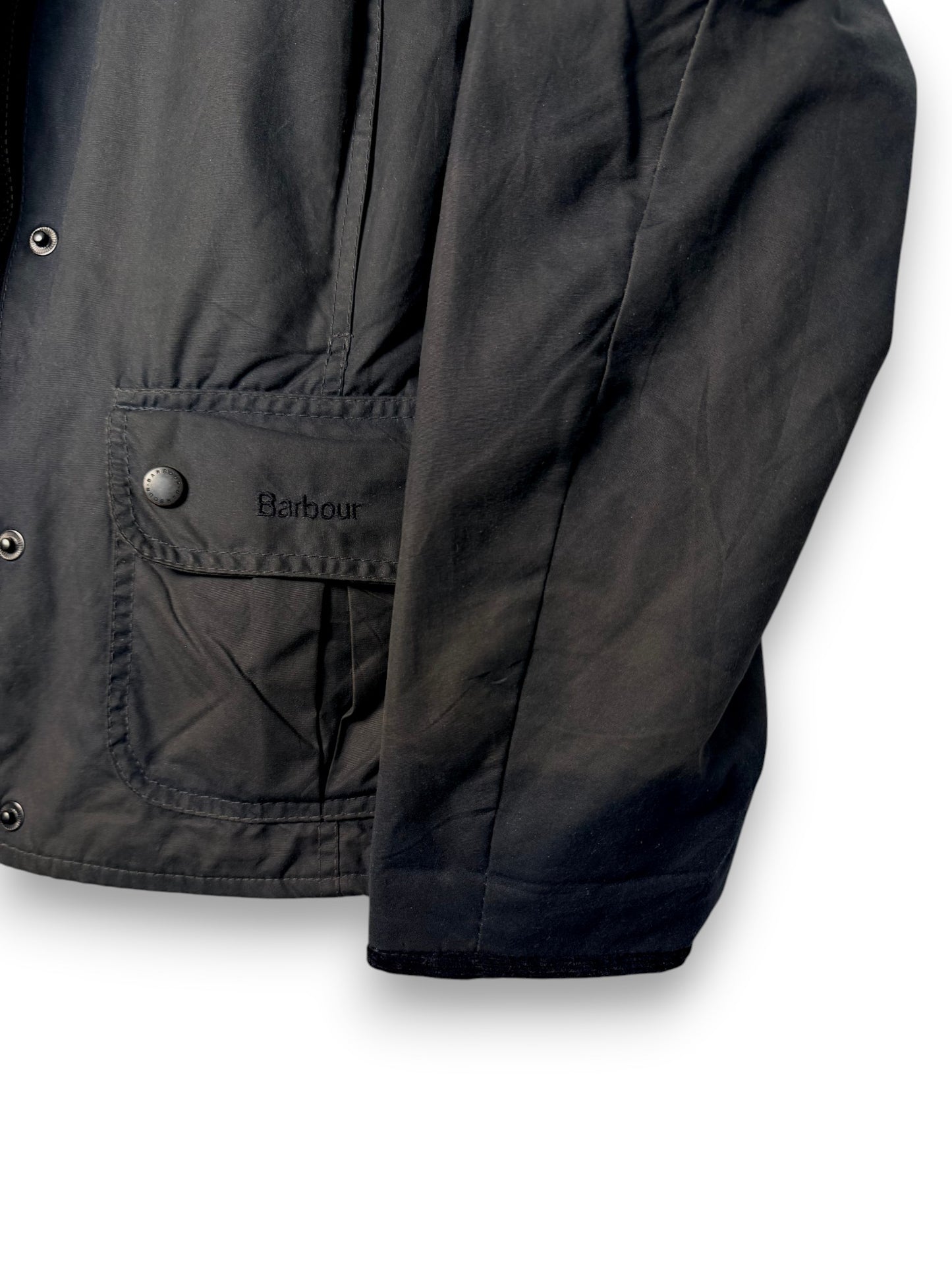 Barbour Lady Utility 2 Pocket Wax Jacket Navy – UK 16 / XL