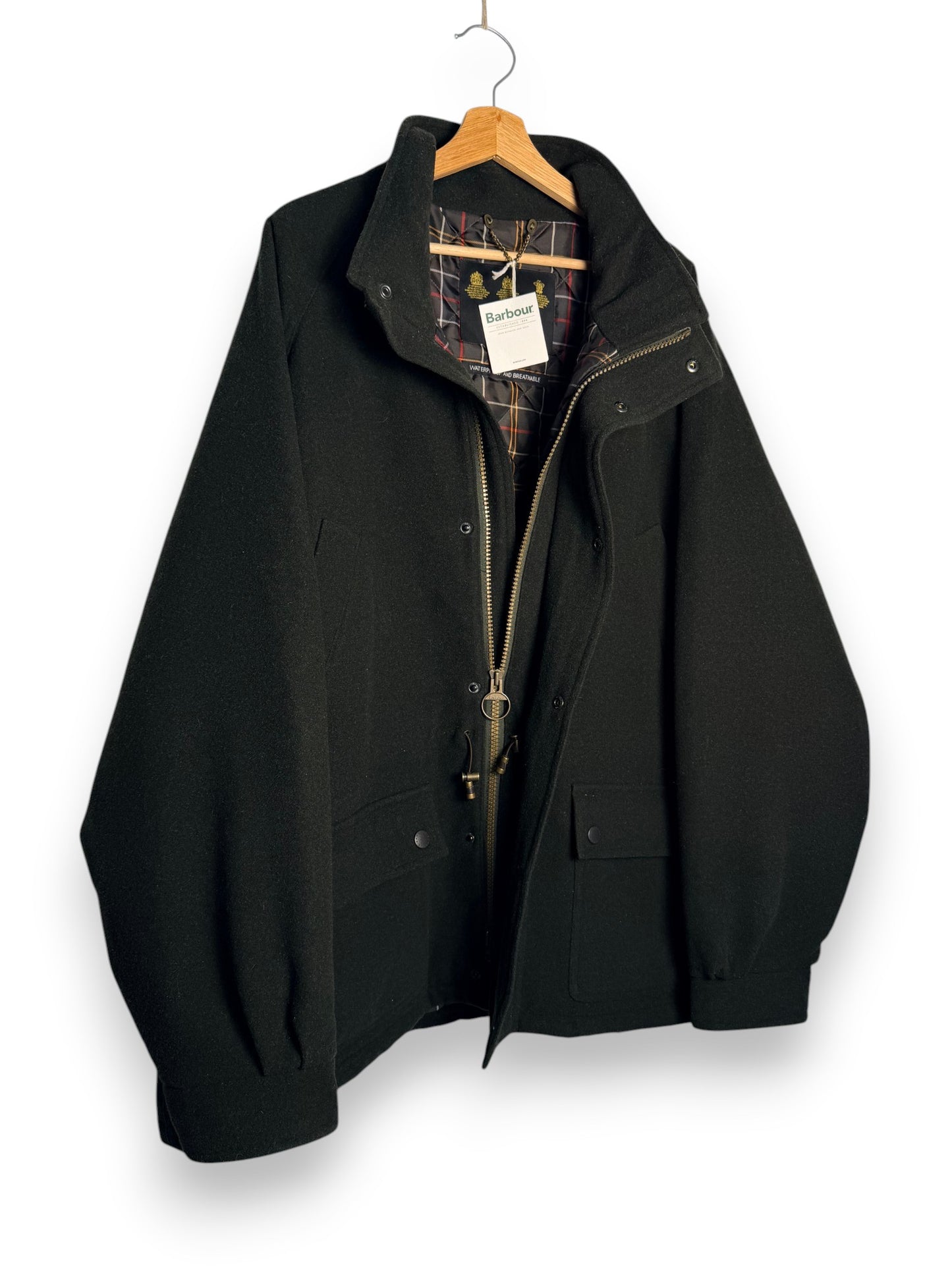 Barbour Wool Parka – Dark Sage Green – XXL – New With Tags