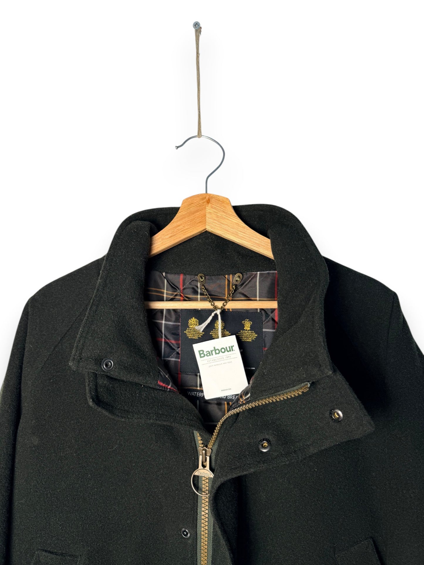 Barbour Wool Parka – Dark Sage Green – XXL – New With Tags