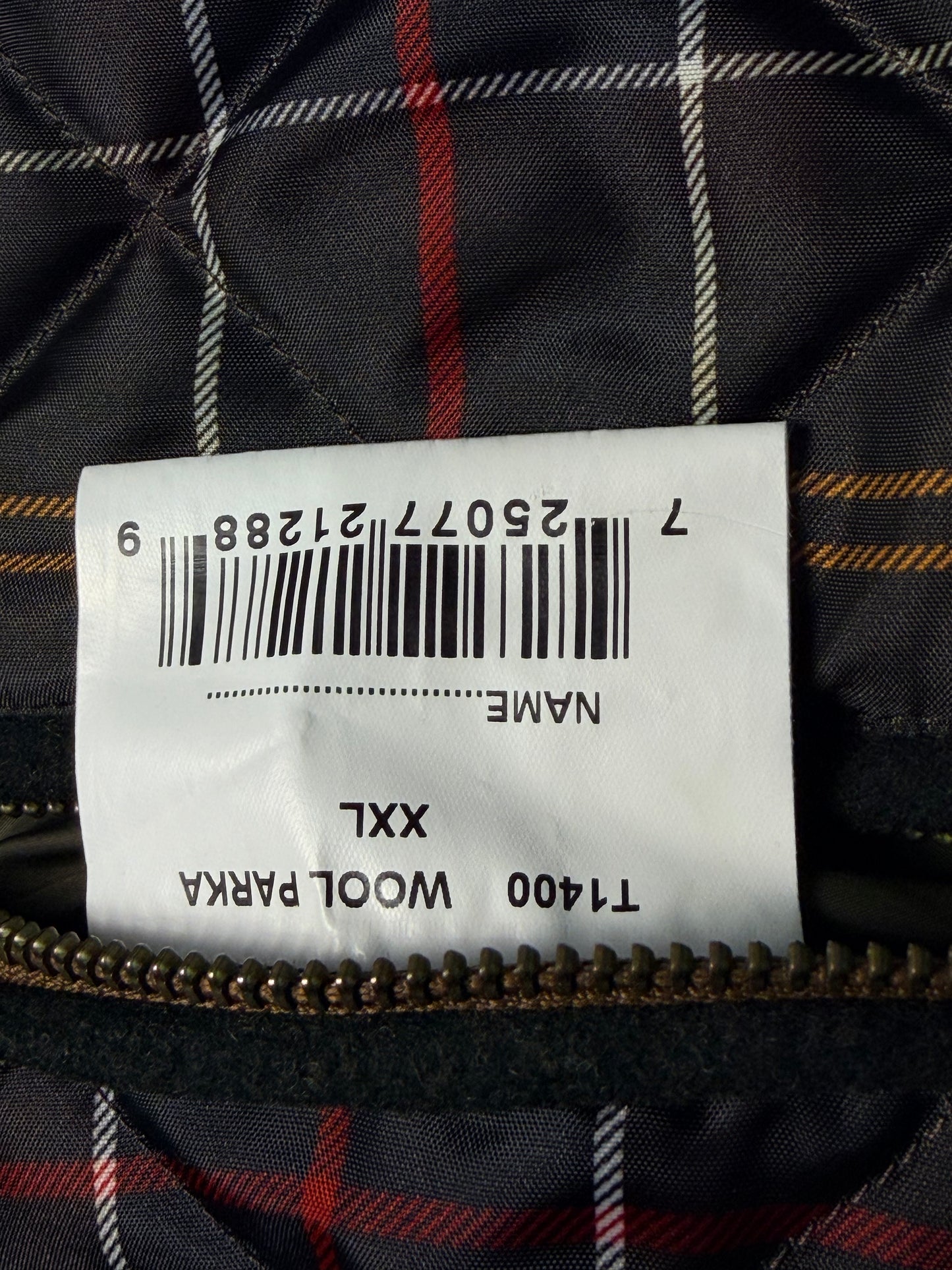Barbour Wool Parka – Dark Sage Green – XXL – New With Tags