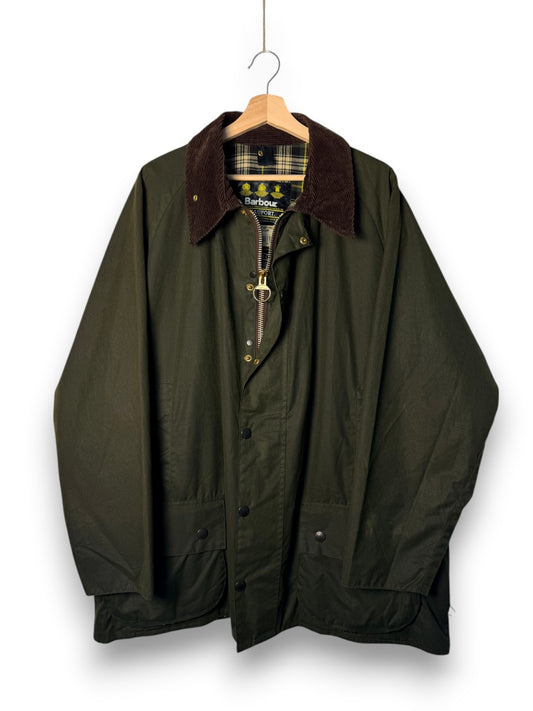 Vintage 1995 Barbour Beaufort Wax Jacket C50 Sage Green Made in England XXL