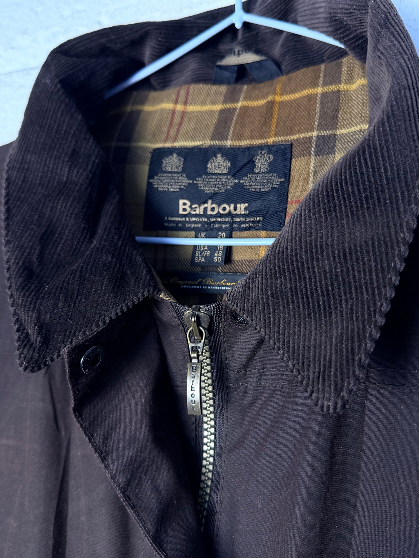 Barbour Utility 2 Pocket Wax Jacket – Rust Brown – UK 20 / XL