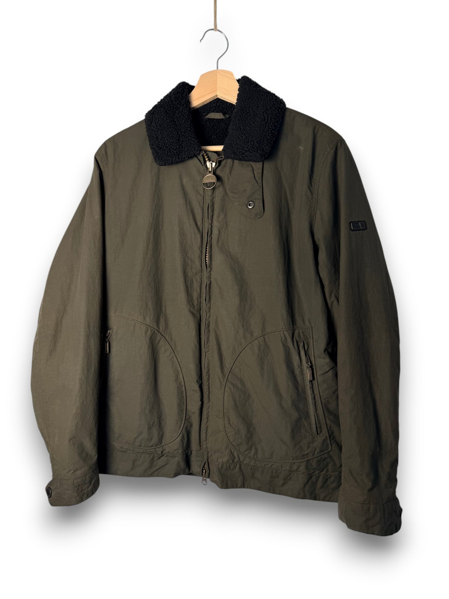 Barbour International Sherpa Jacket – Grey – Size S