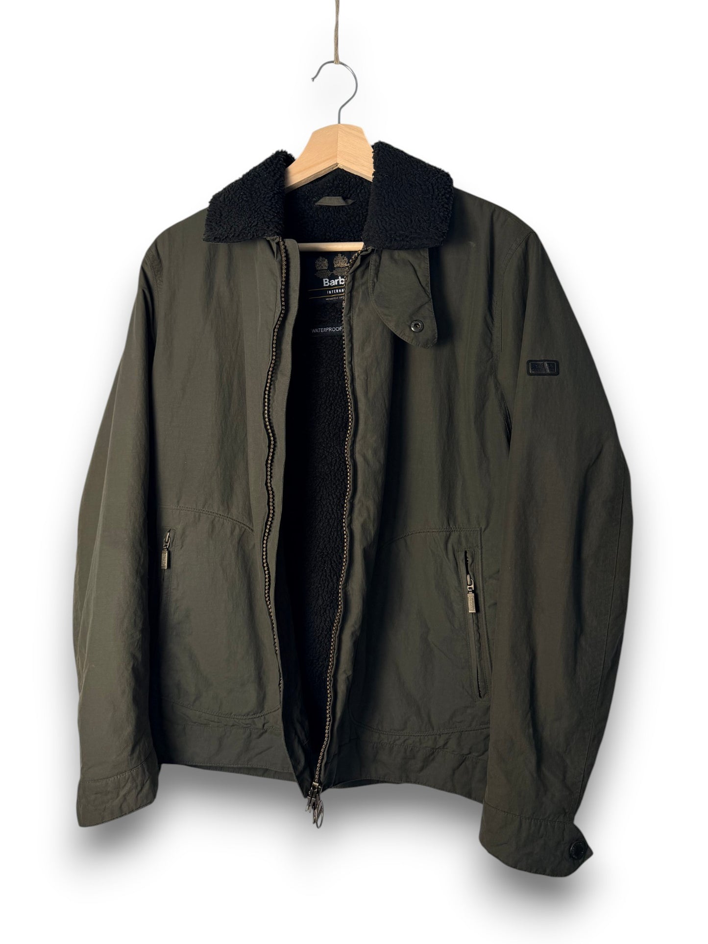 Barbour International Sherpa Jacket – Grey – Size S