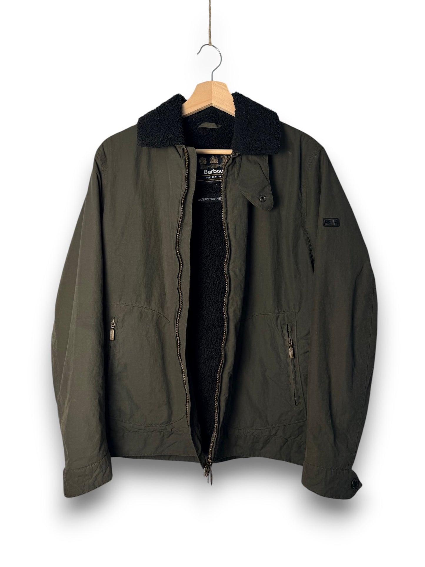Barbour International Sherpa Jacket – Grey – Size S