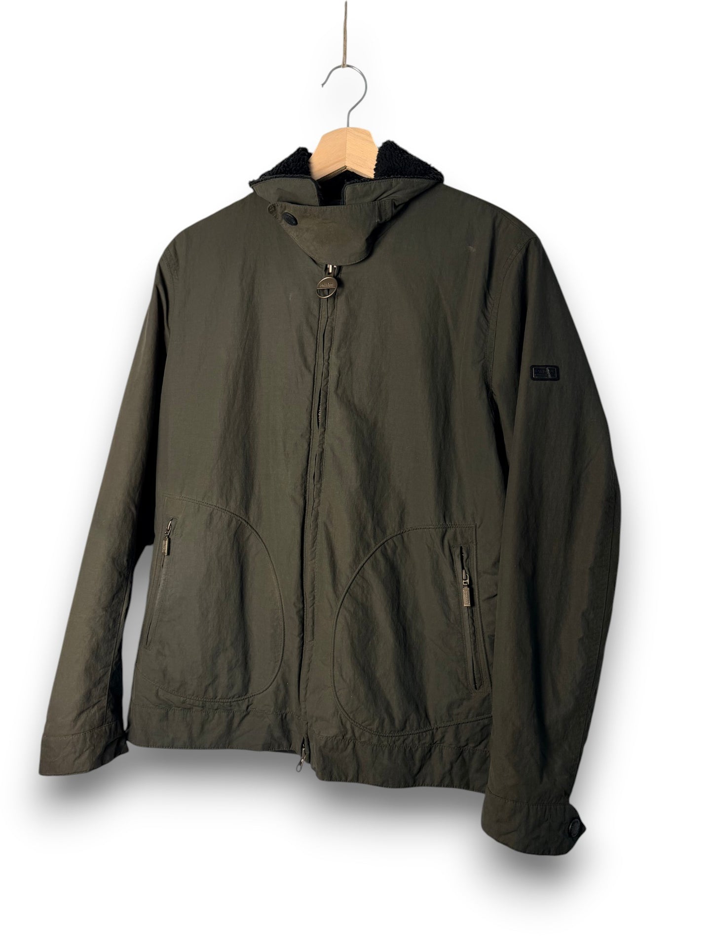 Barbour International Sherpa Jacket – Grey – Size S