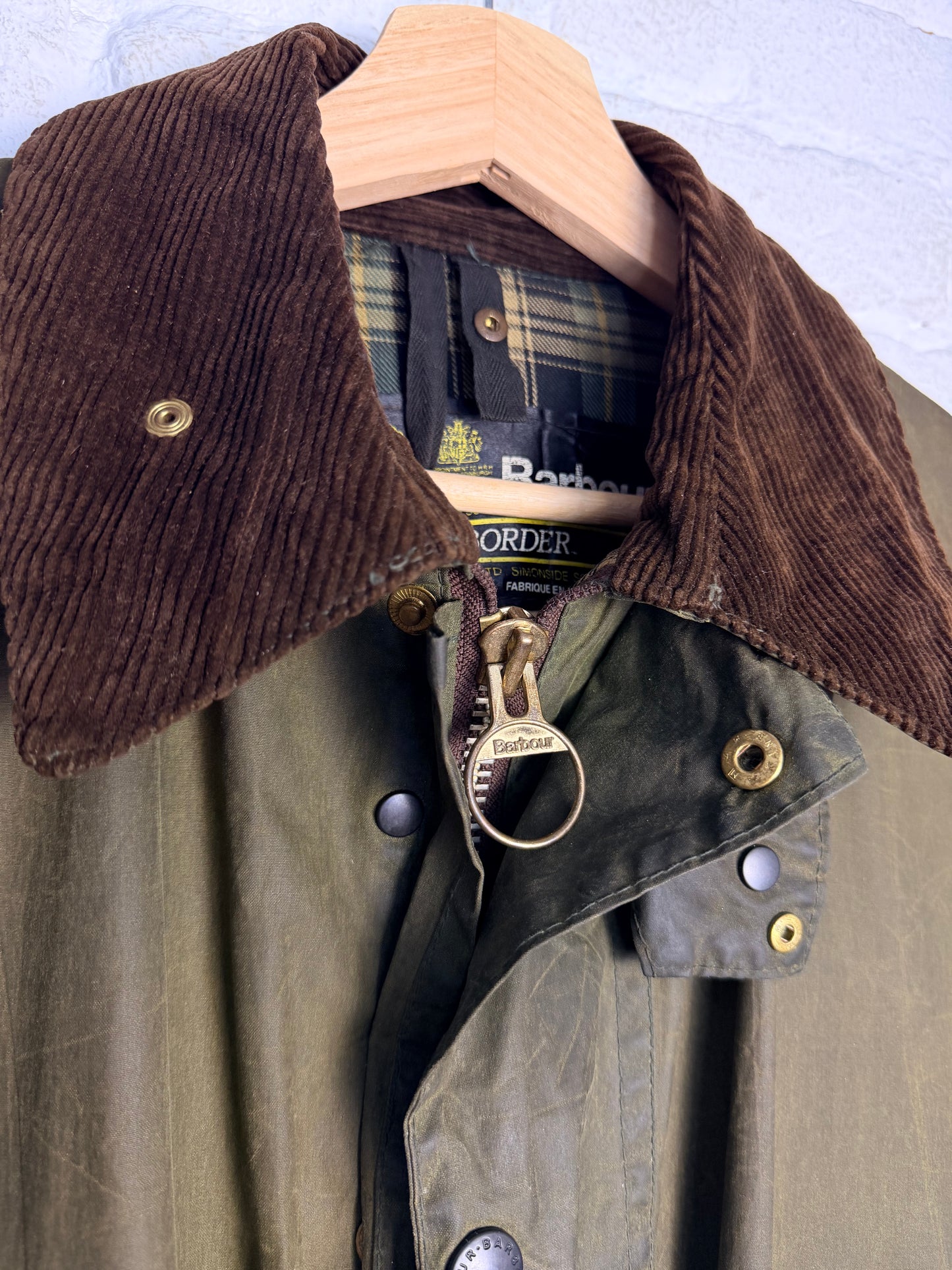 Barbour Border 1986 Sage Green C42 / L-XL Vintage Made in England