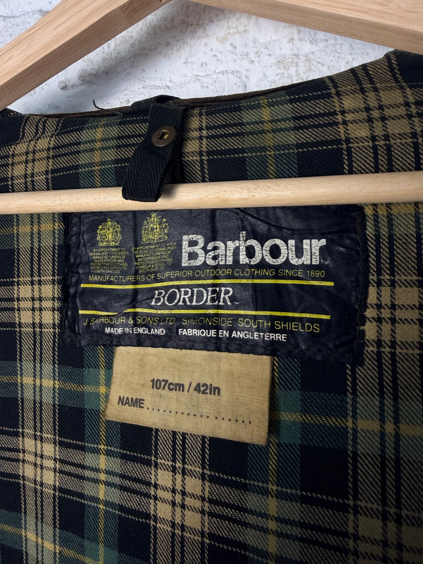 Barbour Border 1986 Sage Green C42 / L-XL Vintage Made in England