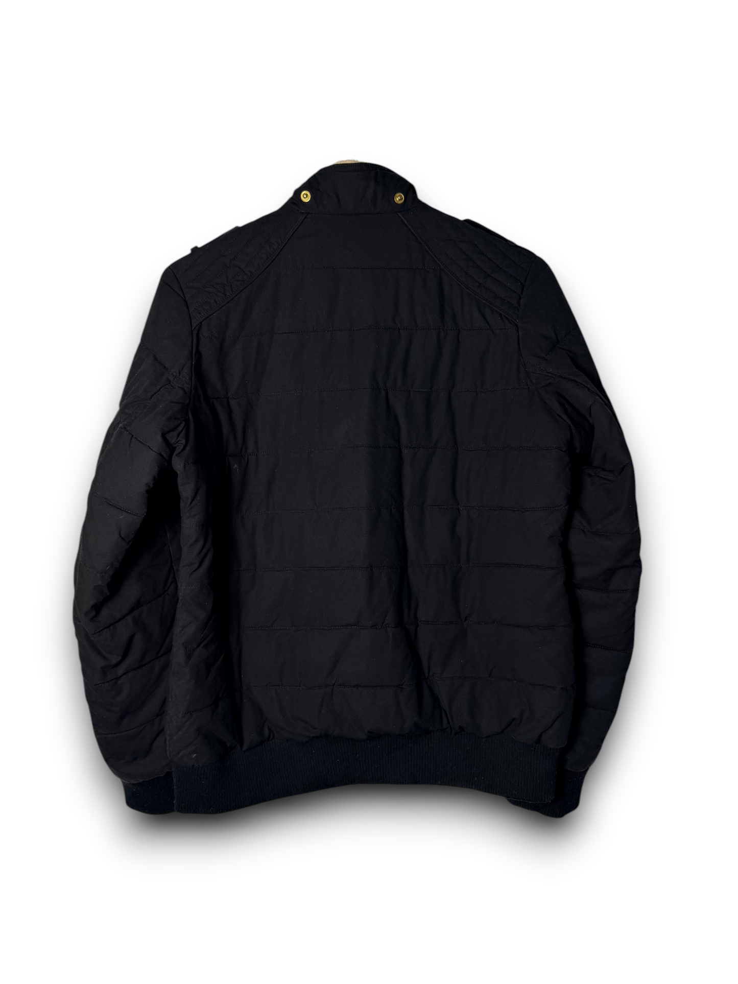Barbour International Wax Bomber Jacket Kids XL (15Y) Black