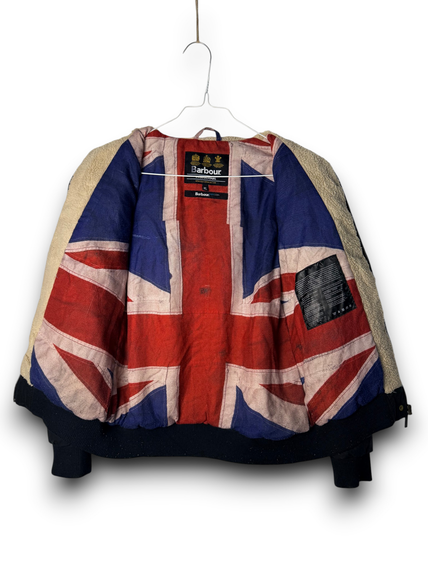 Barbour International Wax Bomber Jacket Kids XL (15Y) Black