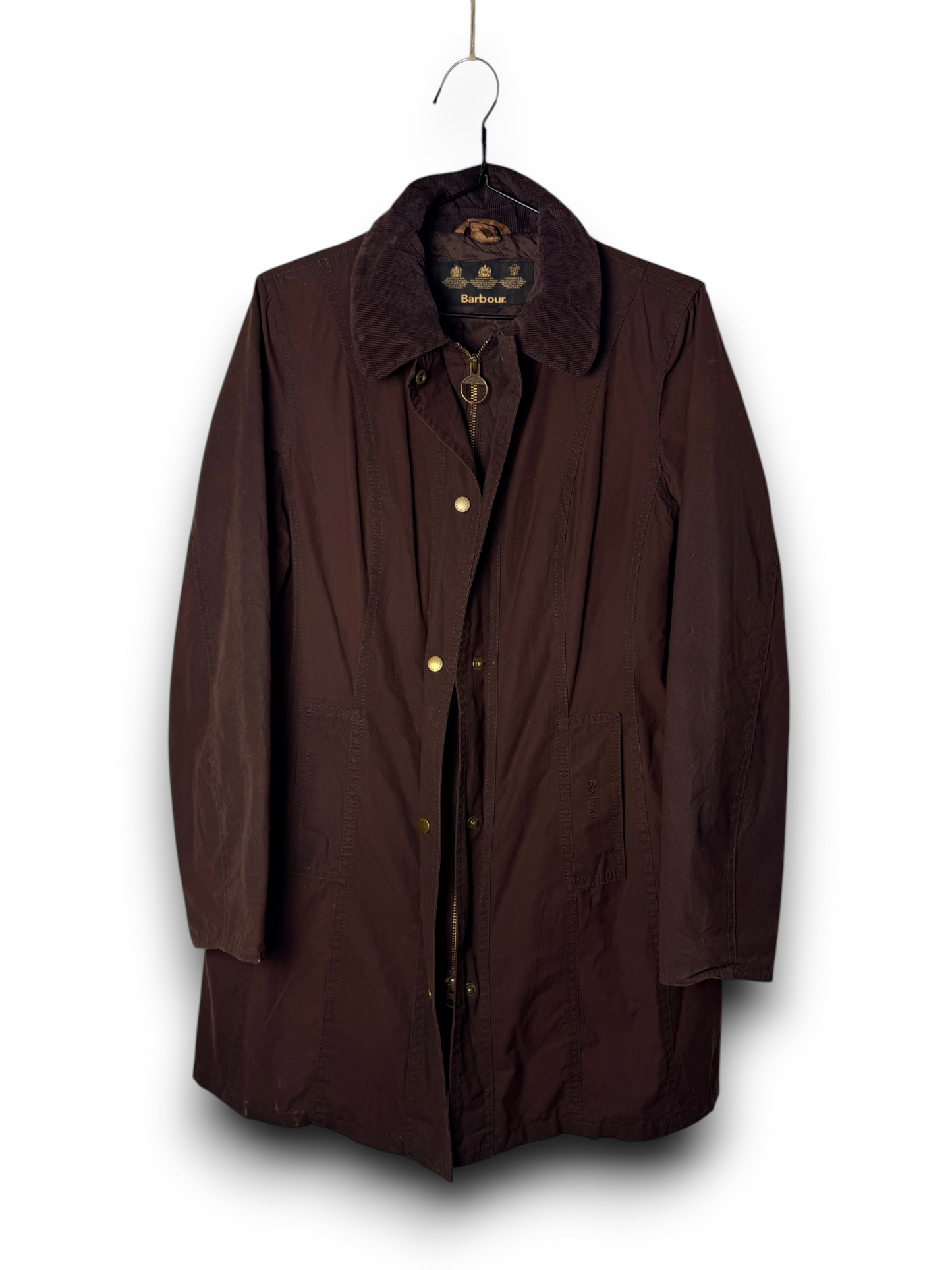 Barbour Lady Belsay Wax Jacket UK10 Size M Rust Brown