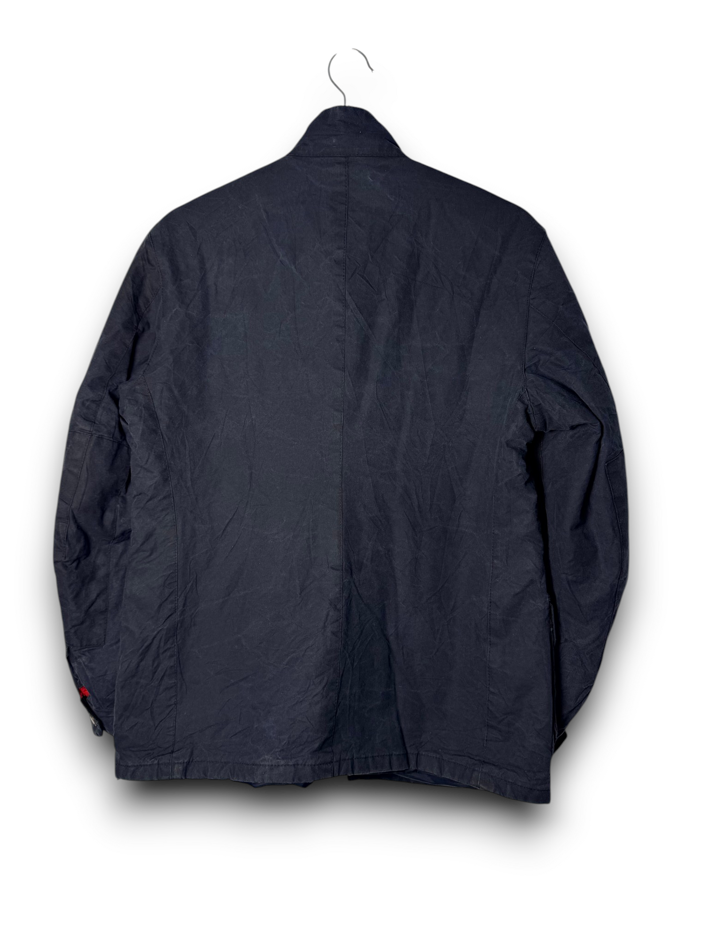 Barbour Duke Wax Jacket Navy Blue – Size M (Fits S)