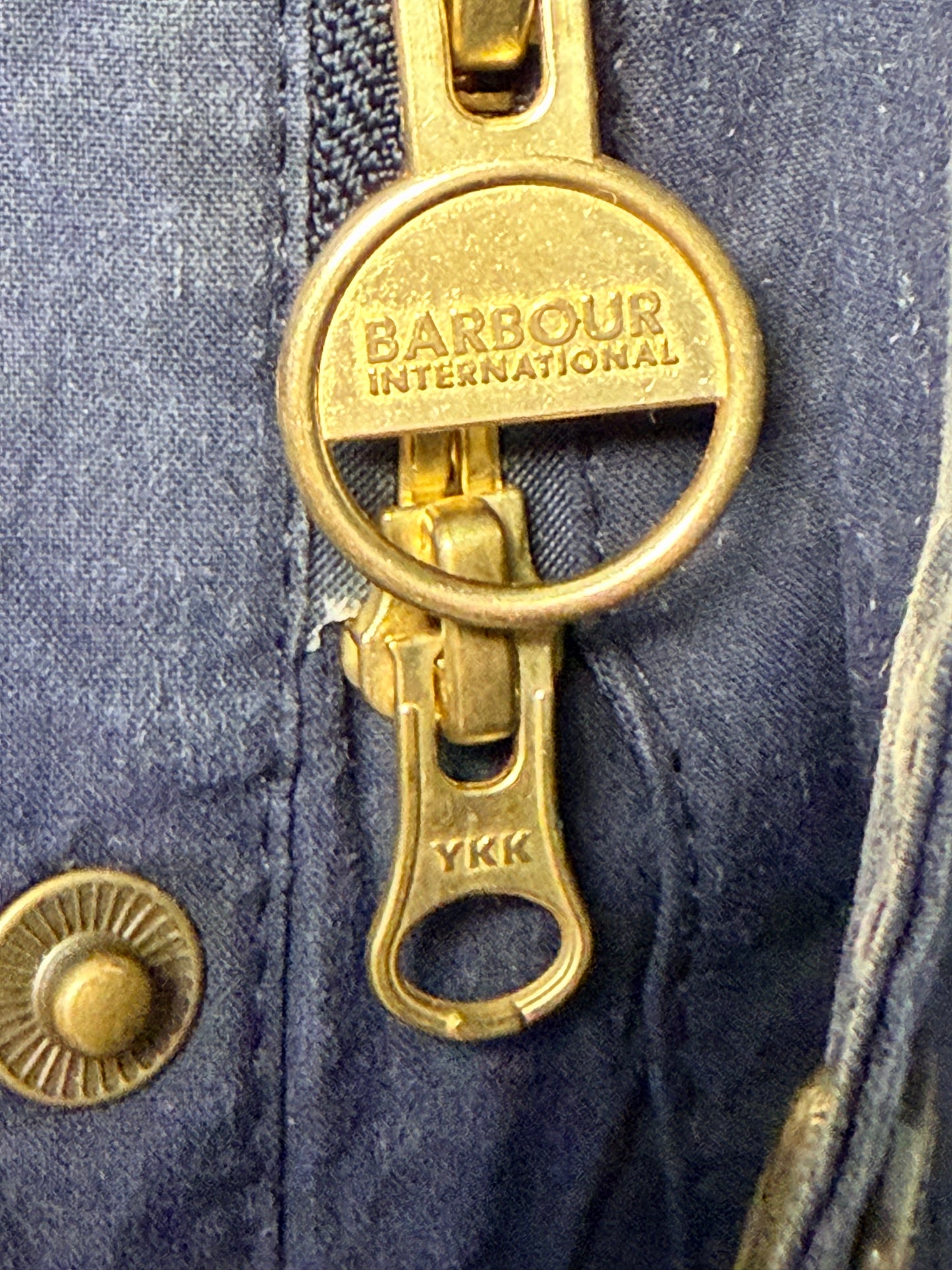 Barbour Duke Wax Jacket Navy Blue – Size M (Fits S)