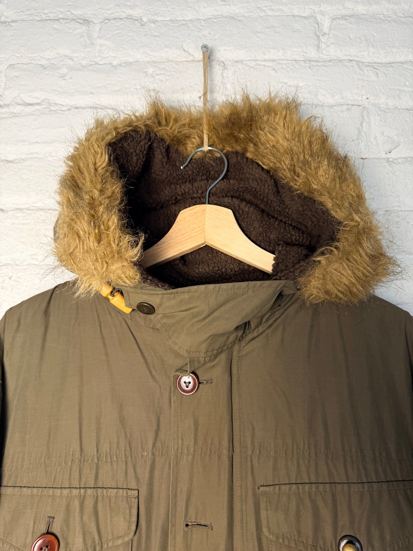 Barbour Dept B Propulsion Parka Olive L Hooded Technical Cotton Jacket