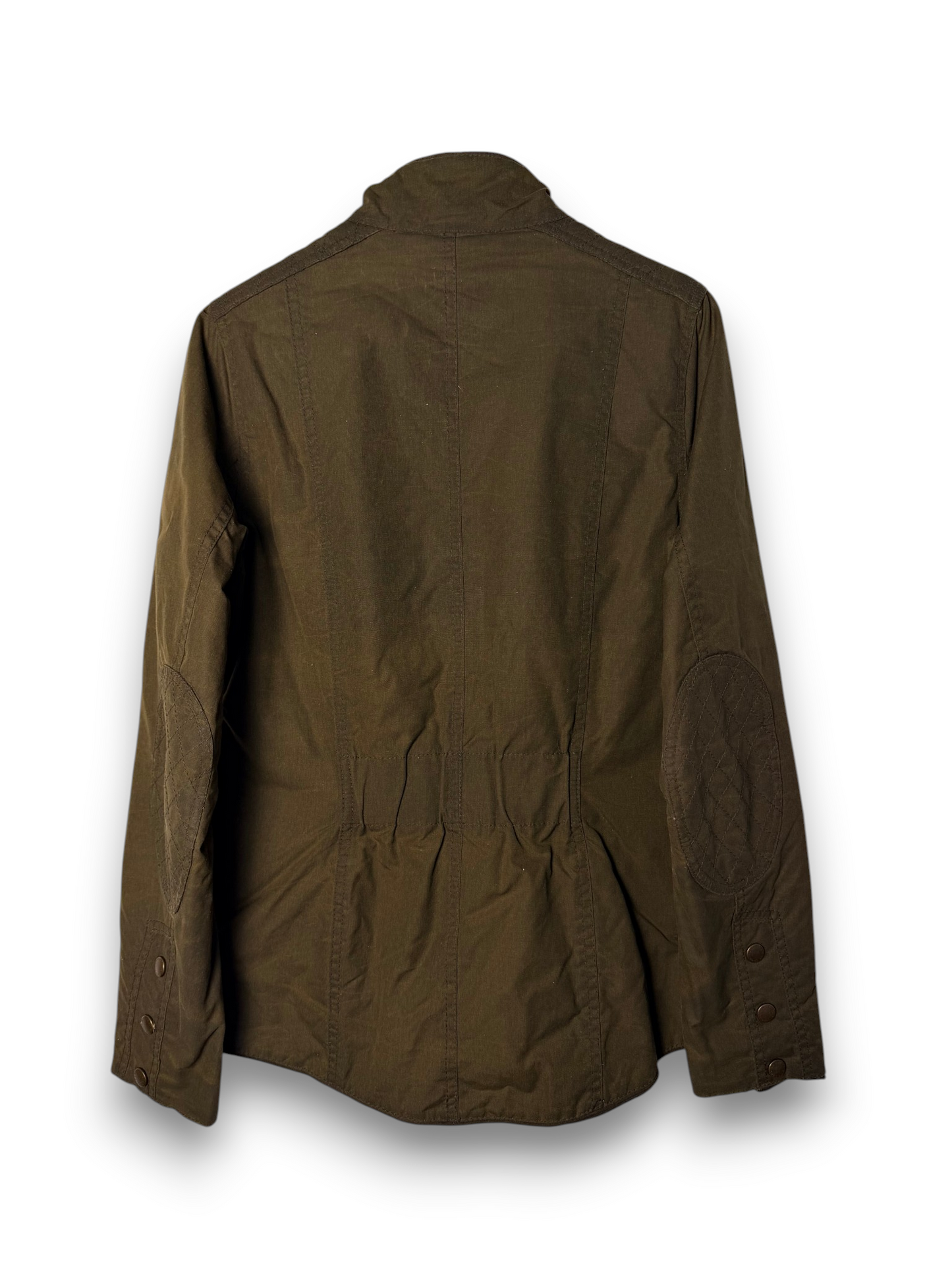 Barbour Lady Brocklane Wax Jacket Olive UK 8 – Sherpa Lined Military Style