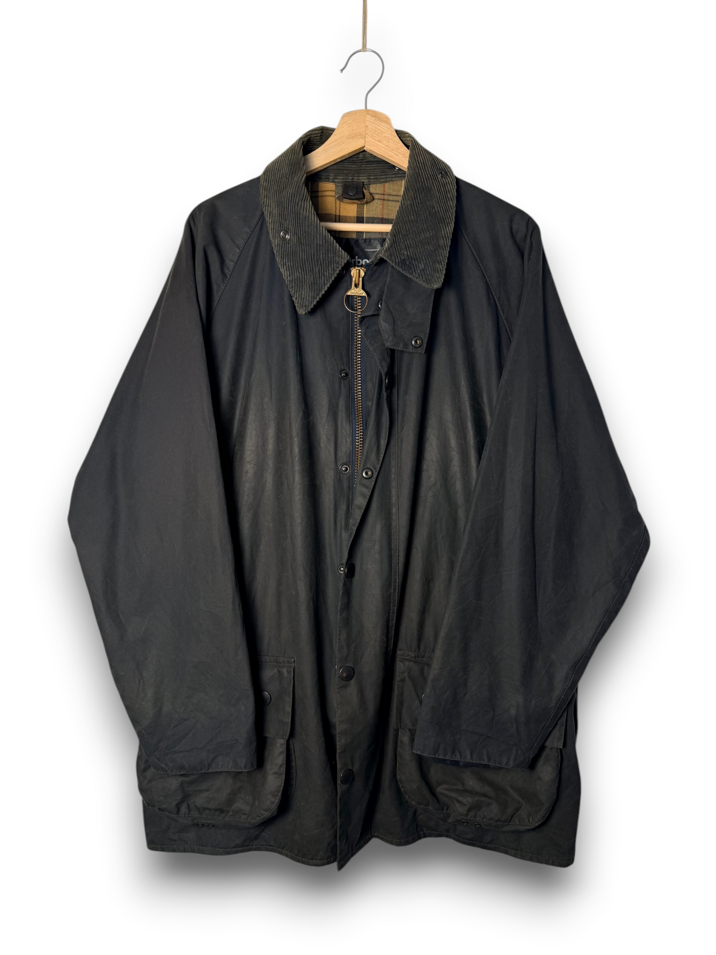 Vintage Barbour Beaufort C46 XL Navy Wax Jacket Made in England Heritage