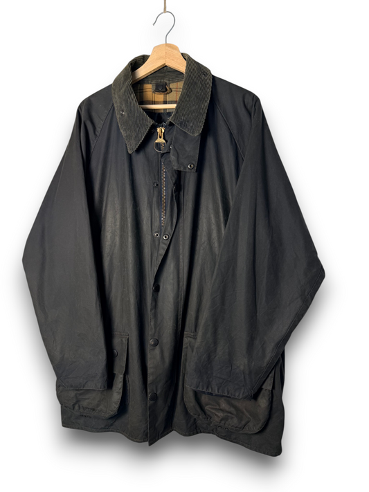 Vintage Barbour Beaufort C46 XL Navy Wax Jacket Made in England Heritage
