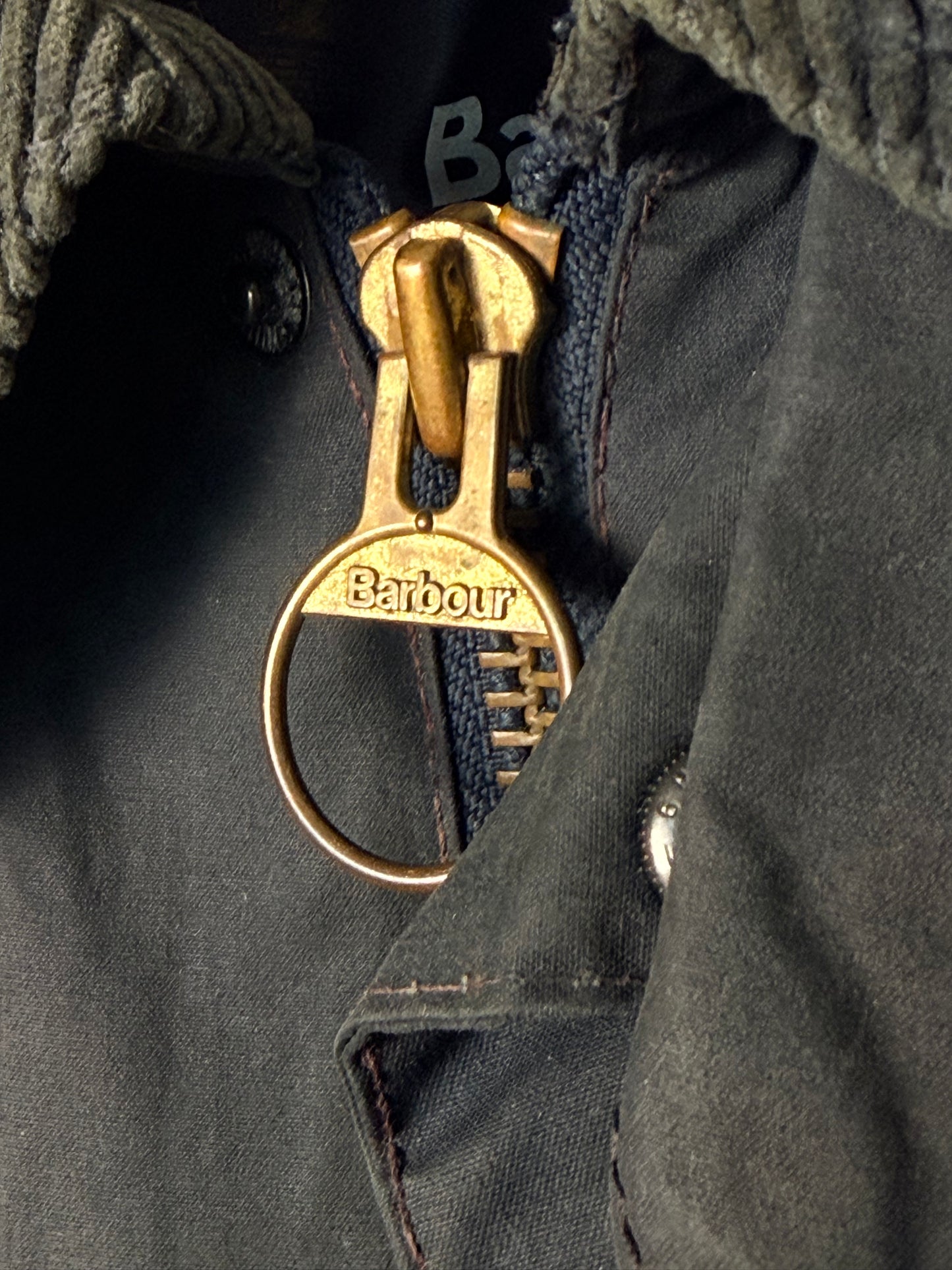Vintage Barbour Beaufort C46 XL Navy Wax Jacket Made in England Heritage