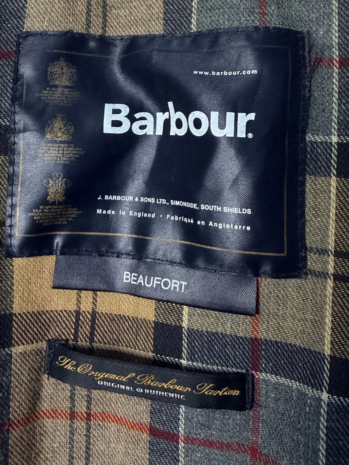 Vintage Barbour Beaufort C46 XL Navy Wax Jacket Made in England Heritage