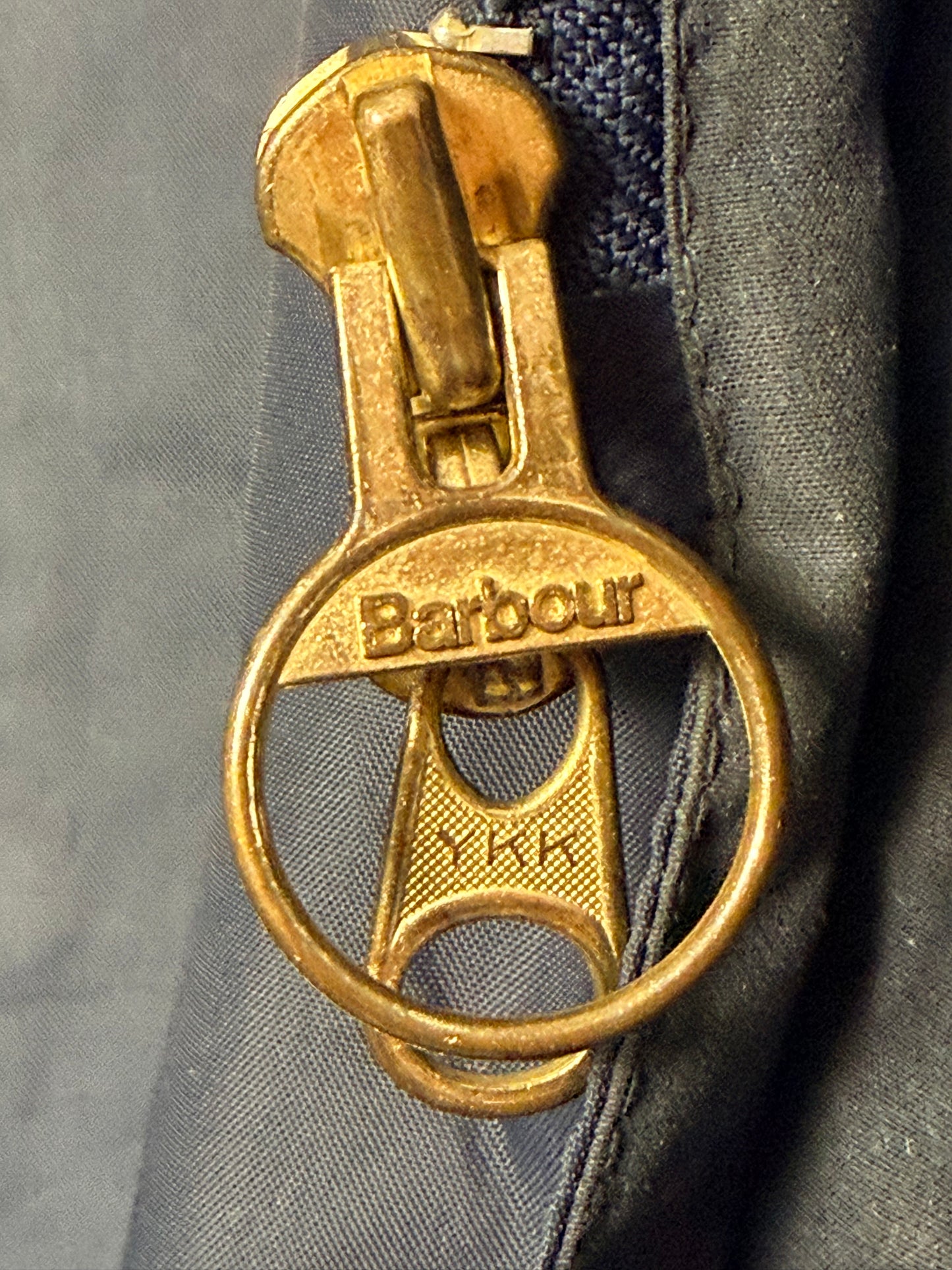 80s Barbour Burghley 2 Crest Wax Coat C36 Navy – Made in England