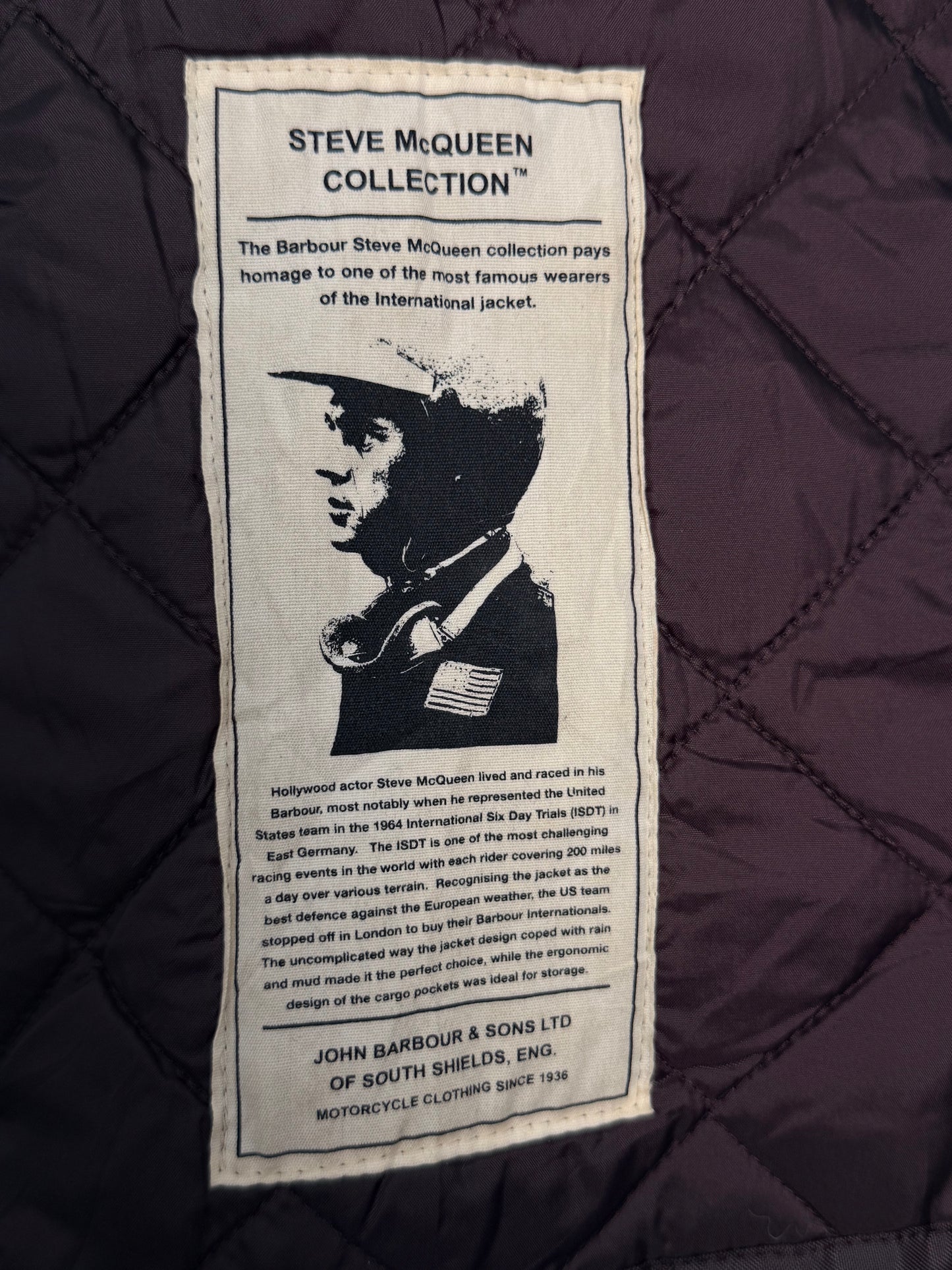 Barbour Duke Steve McQueen Collection Wax Jacket Sandstone XL