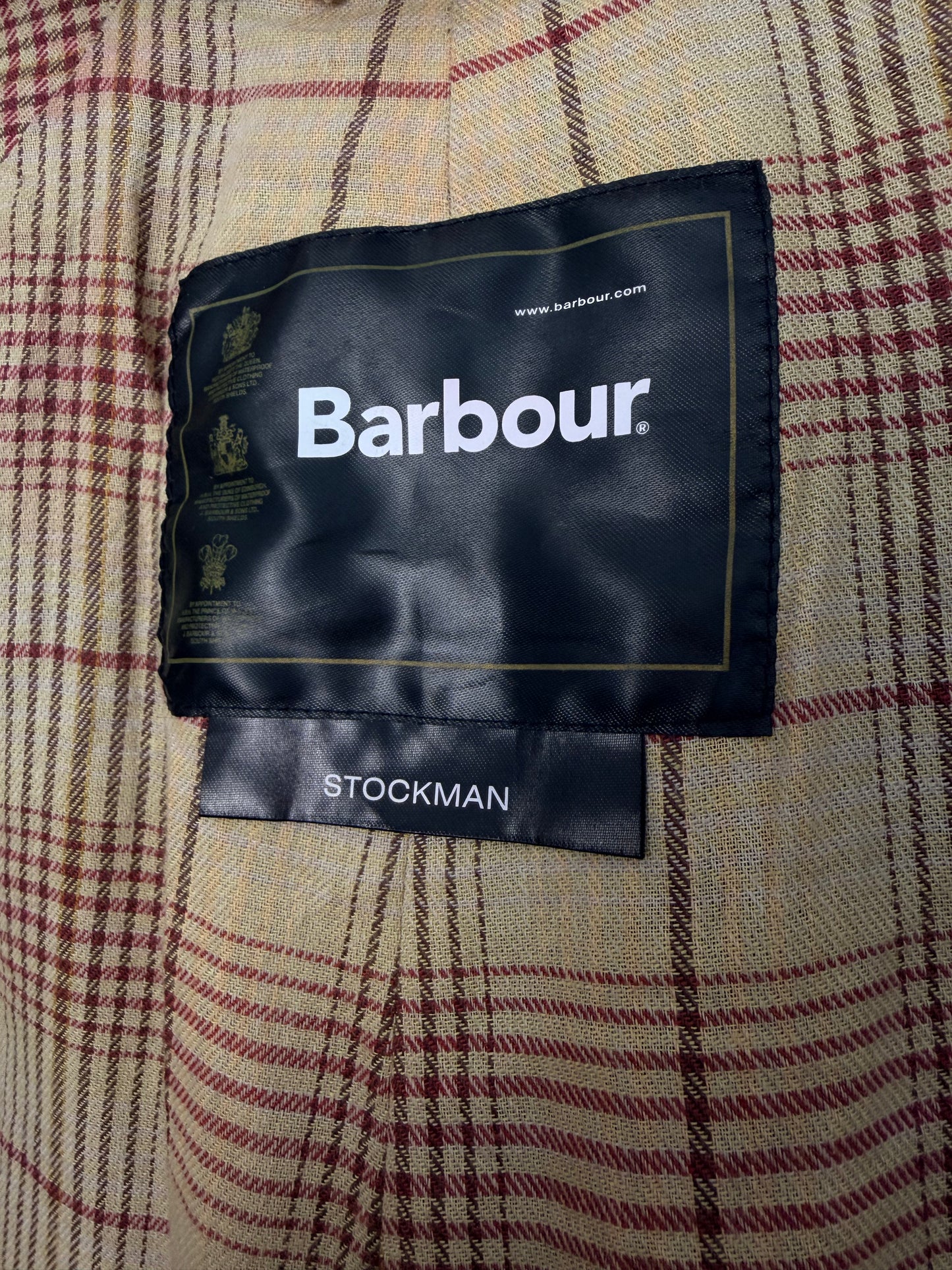 Vintage Barbour Stockman Wax Coat Brown Equestrian Riding Coat Long XL