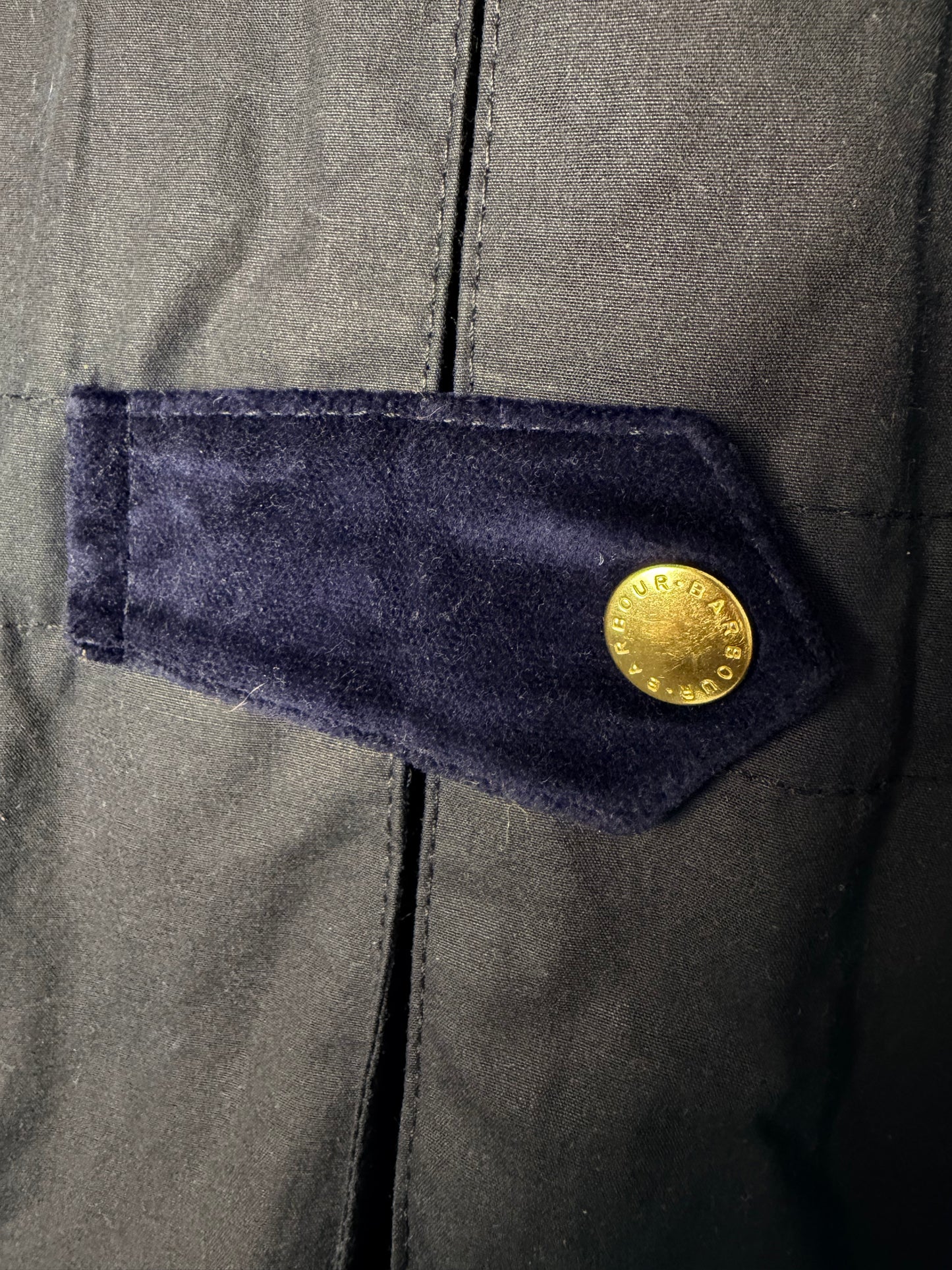 Barbour Reloved Prototype Lady Wax Jacket Navy UK10 / Medium