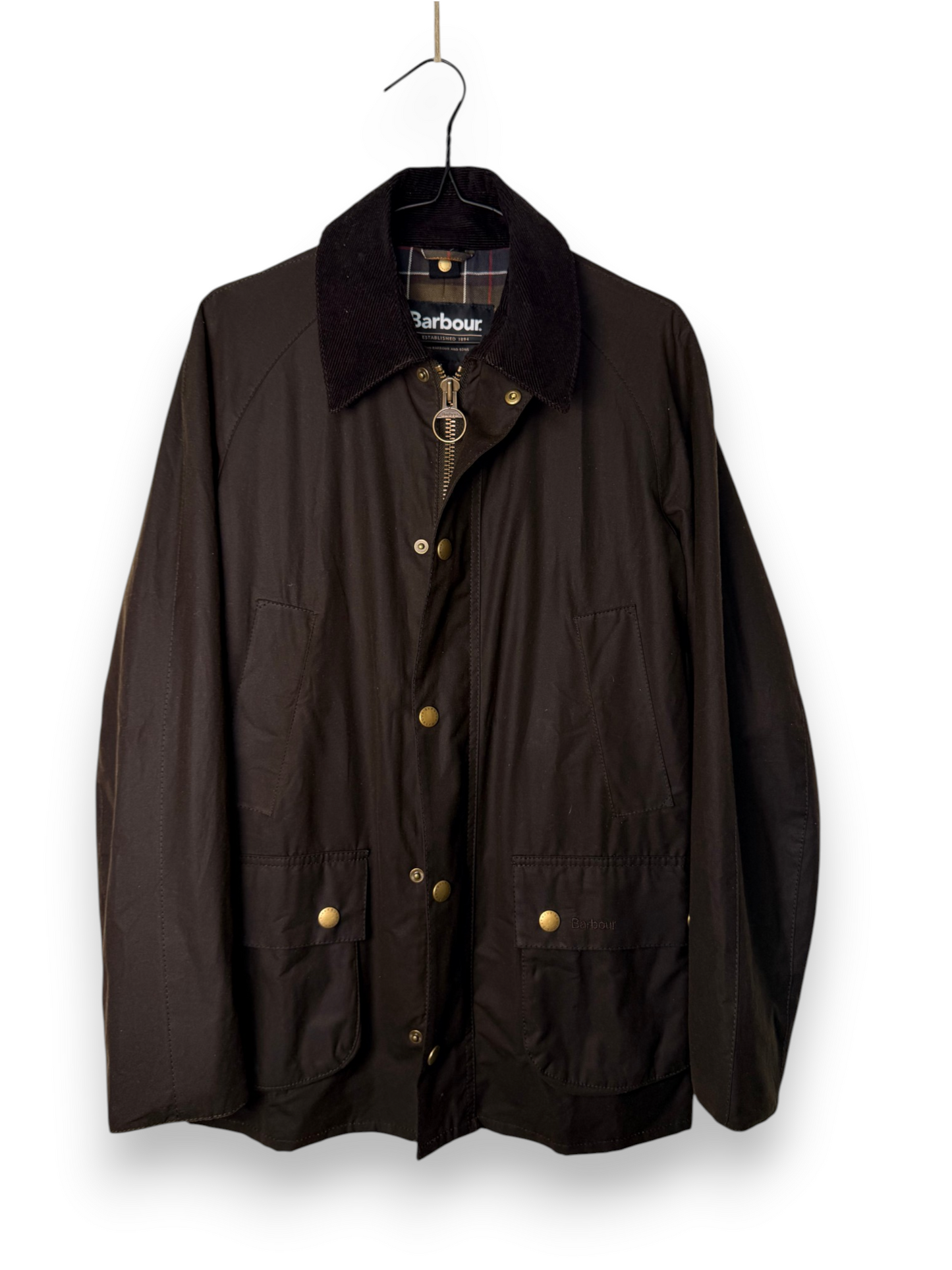 Barbour Ashby Olive Wax Jacket M Modern Made in England