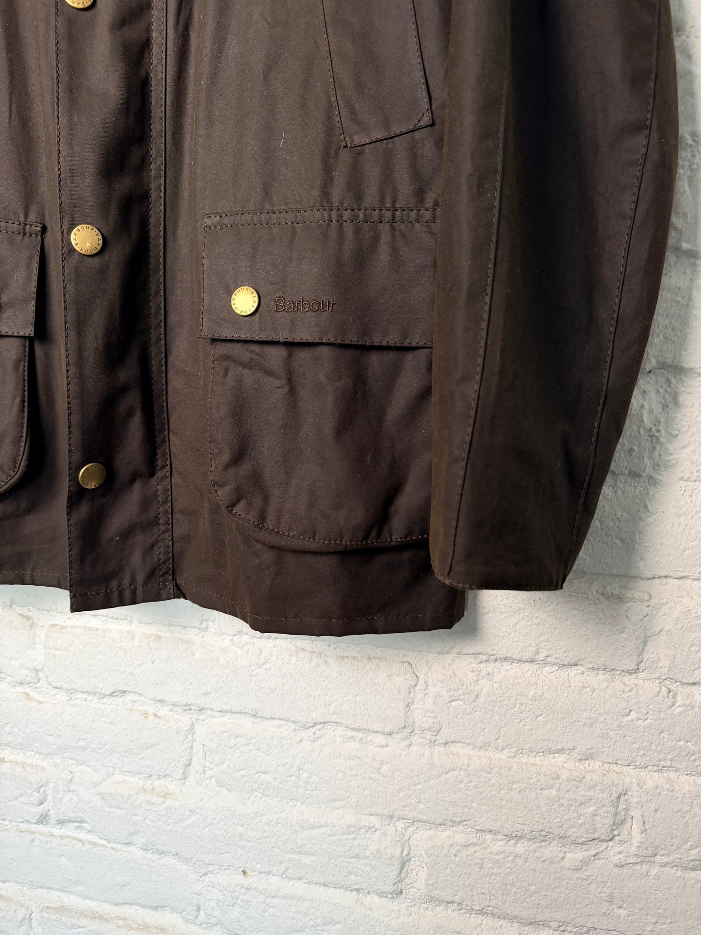 Barbour Ashby Olive Wax Jacket M Modern Made in England