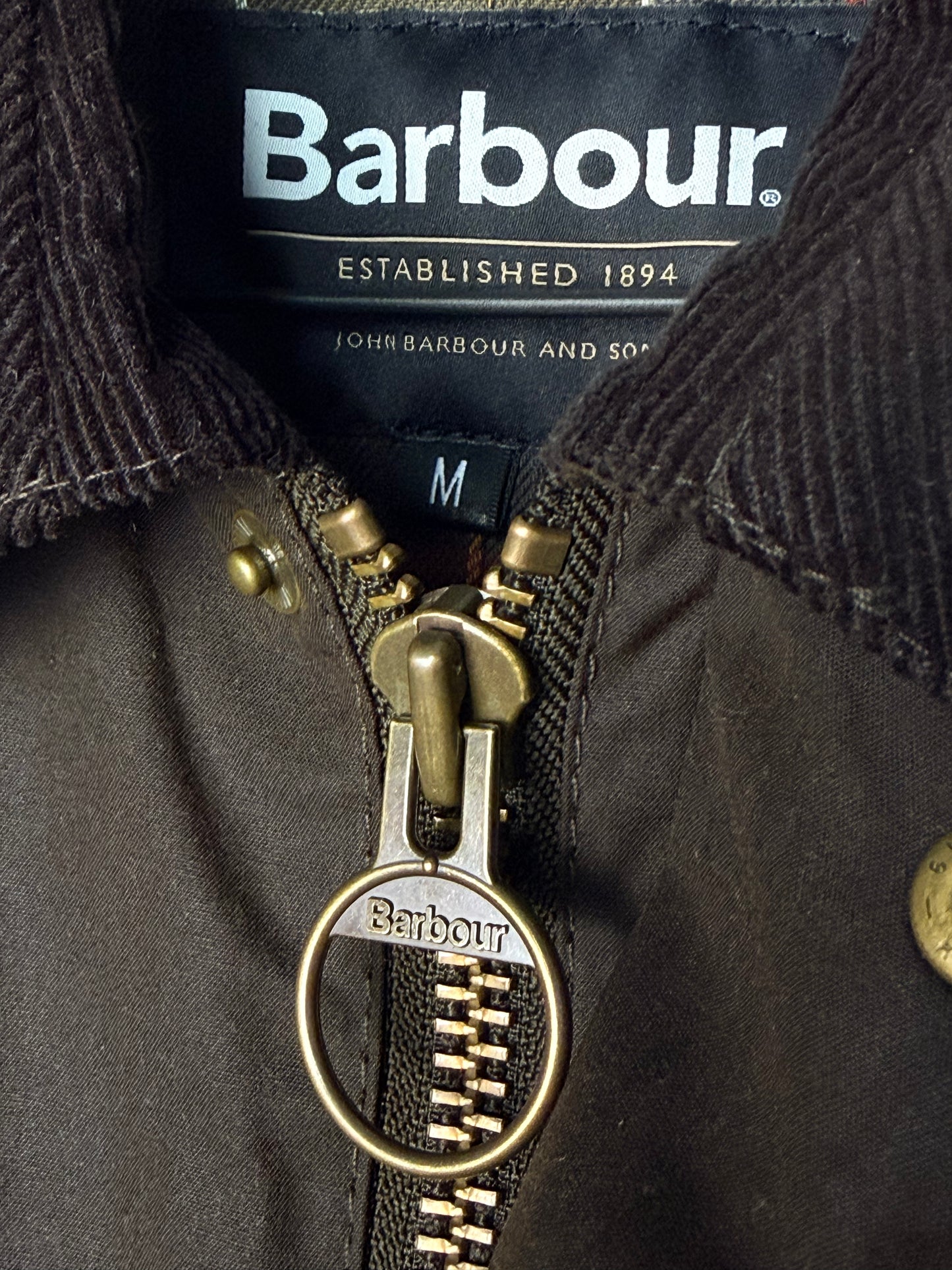 Barbour Ashby Olive Wax Jacket M Modern Made in England