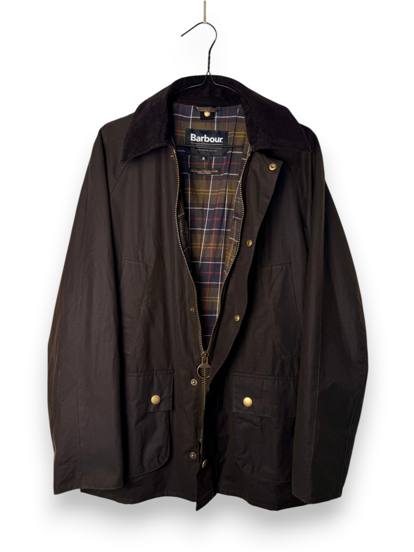 Barbour Ashby Olive Wax Jacket M Modern Made in England