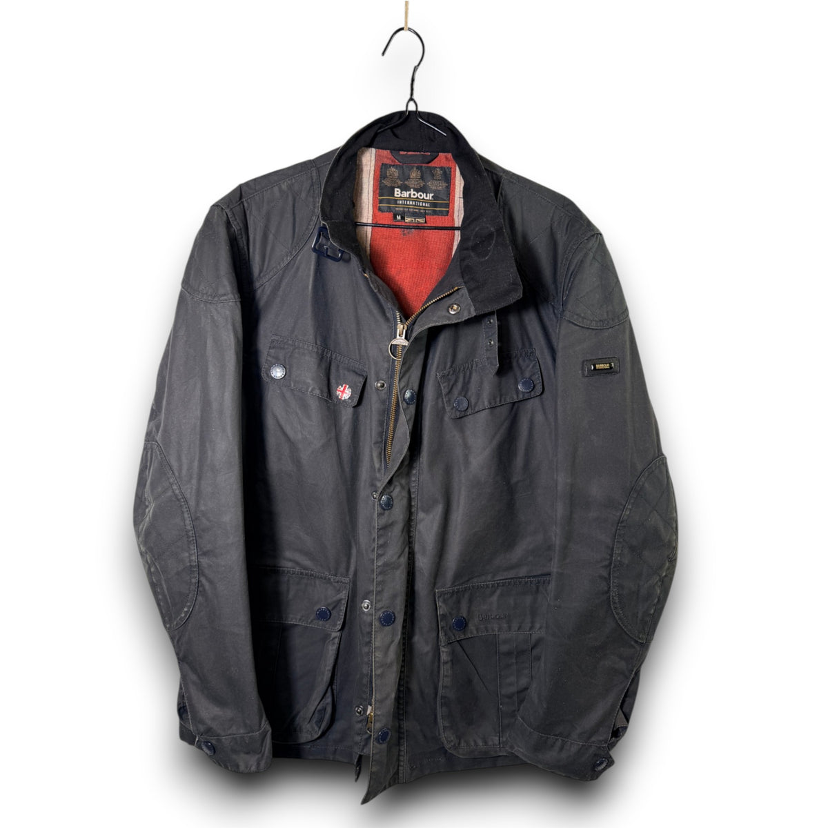 Barbour International Simonside Wax Jacket Navy Blue Men's M-L SKU 113 Vintage