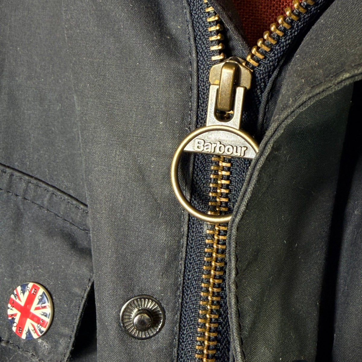 Barbour International Simonside Wax Jacket Navy Blue Men's M-L SKU 113 Vintage