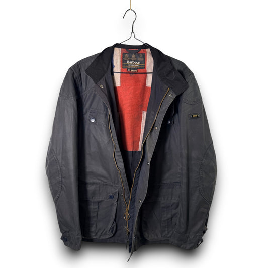 Barbour International Simonside Wax Jacket Navy Blue Men's M-L SKU 113 Vintage
