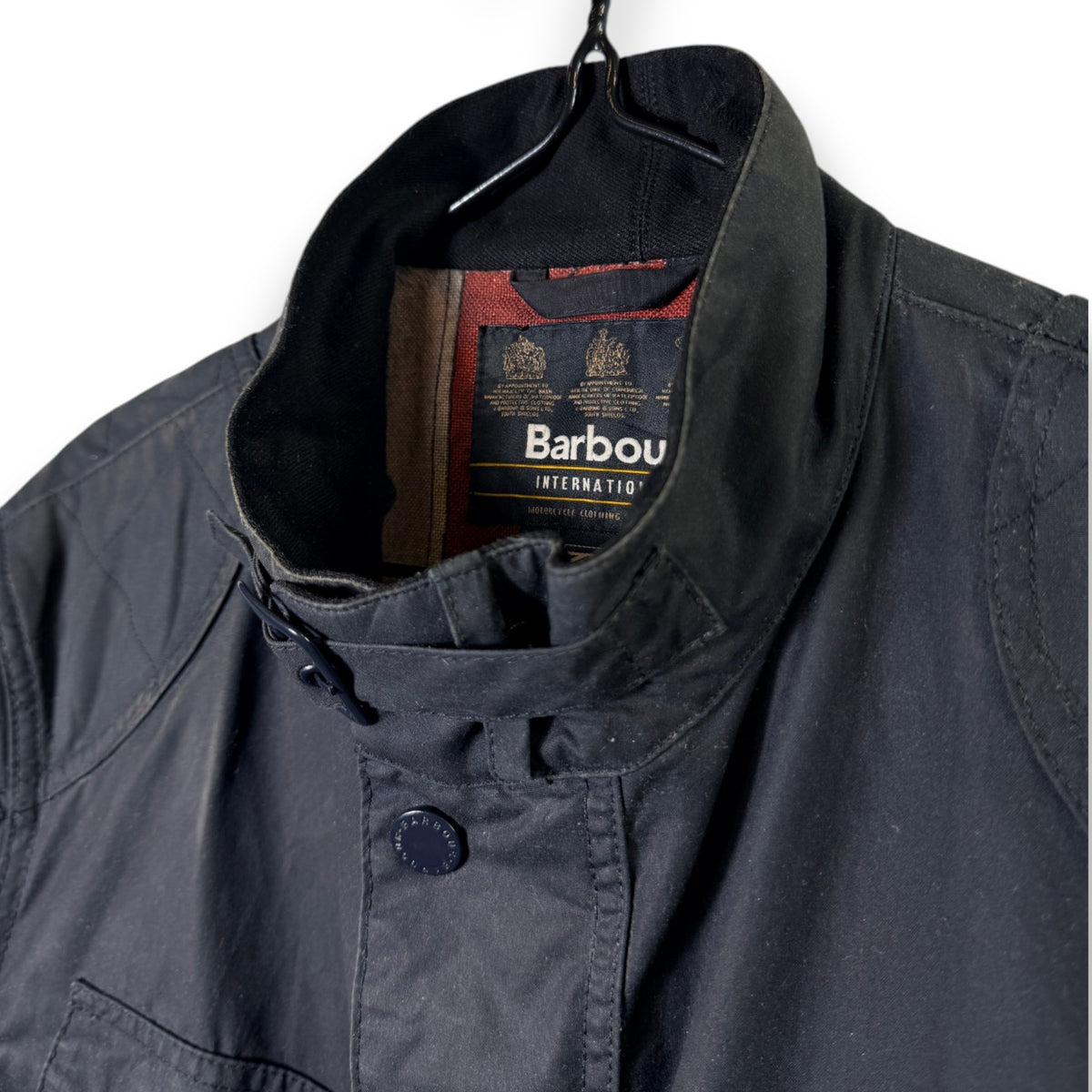 Barbour International Simonside Wax Jacket Navy Blue Men's M-L SKU 113 Vintage