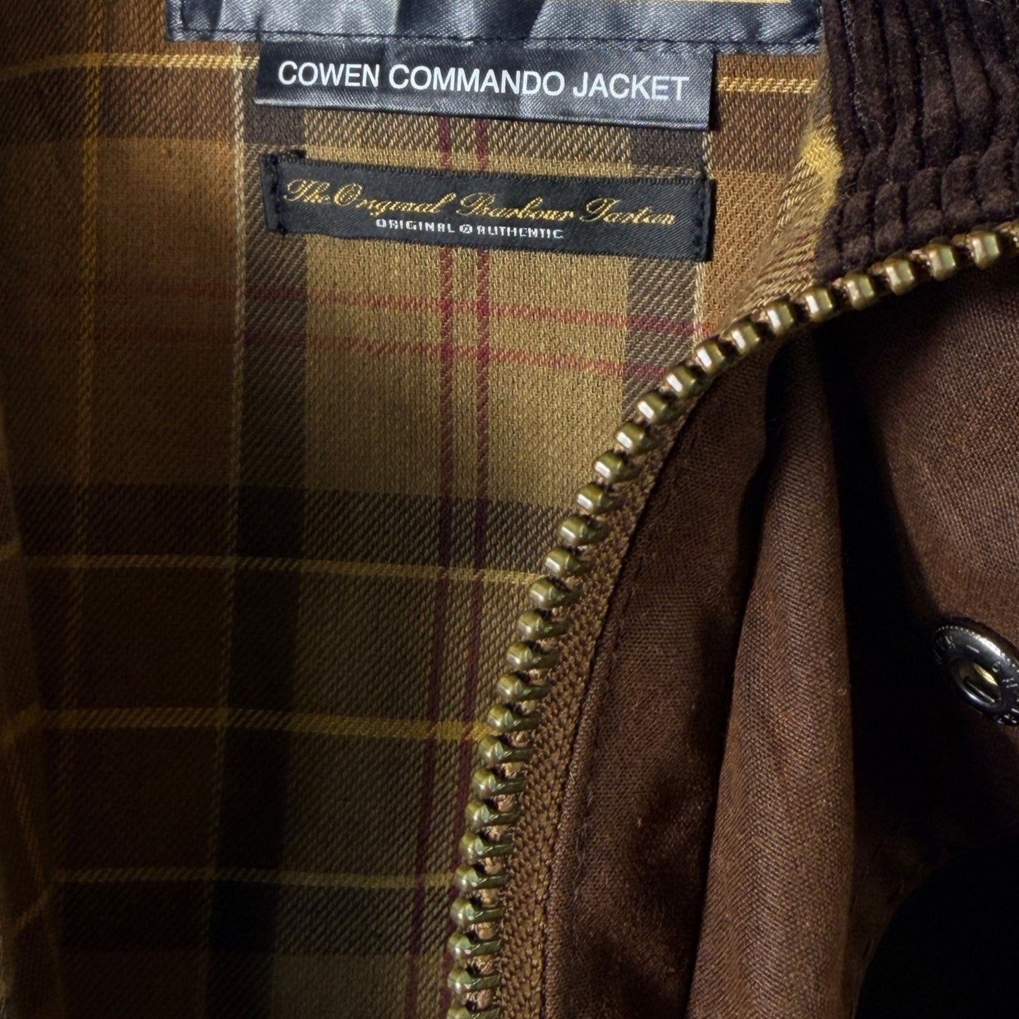 Barbour Cowen Commando Jacket Rust Waxed Cotton C42 Fits L-XL Vintage Mens