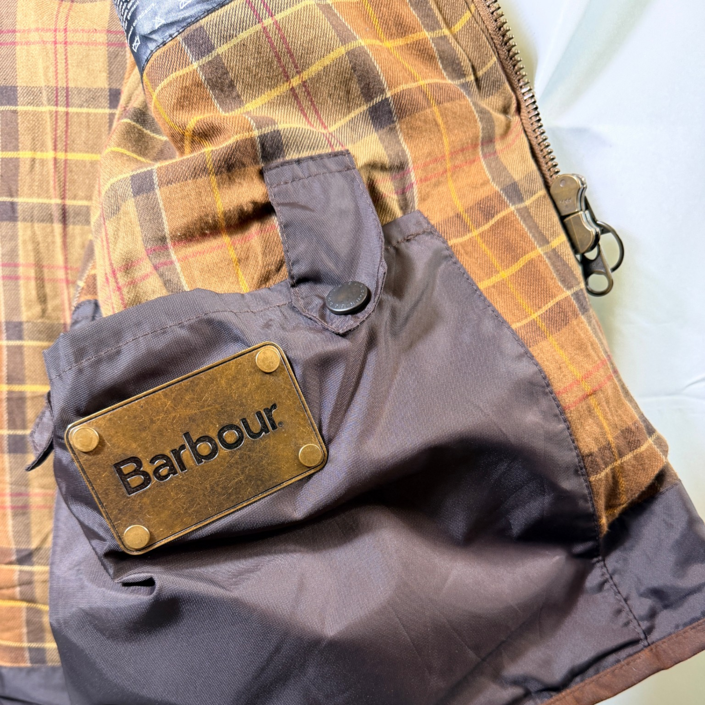 Barbour Cowen Commando Jacket Rust Waxed Cotton C42 Fits L-XL Vintage Mens